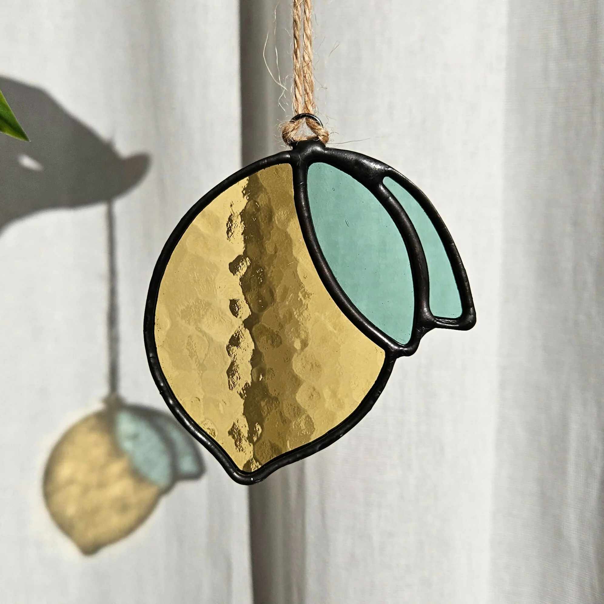 Lemon Stained Glass Suncatcher - Image 2