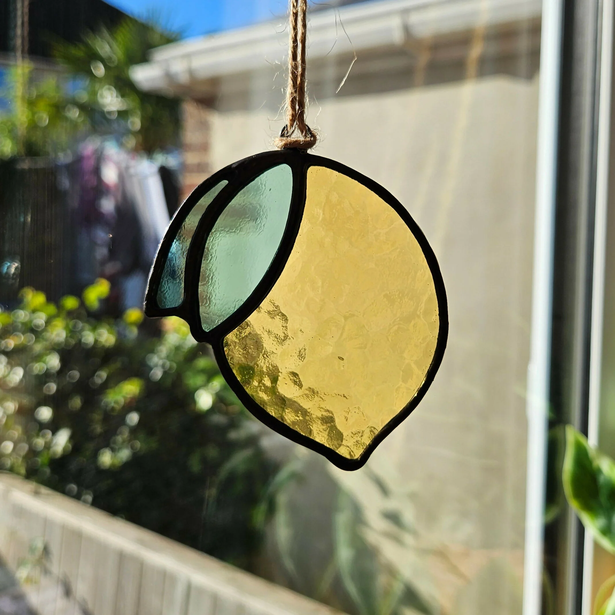 Lemon Stained Glass Suncatcher - Image 4