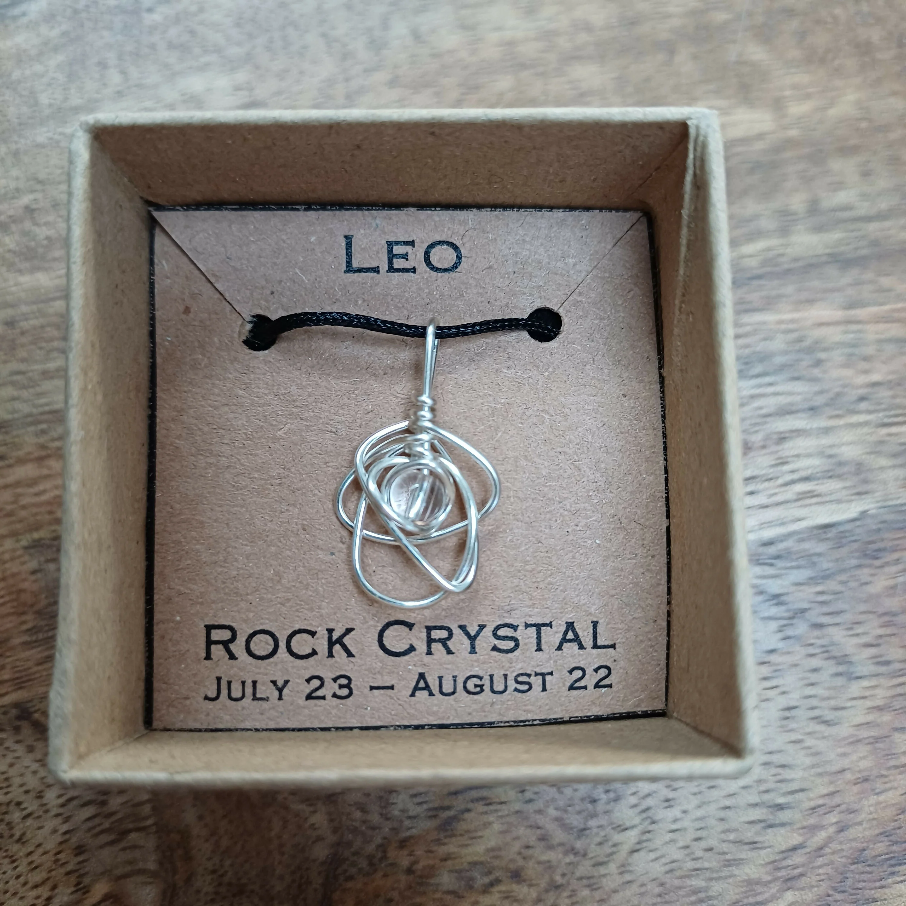 Leo Rock Crystal Zodiac Necklace