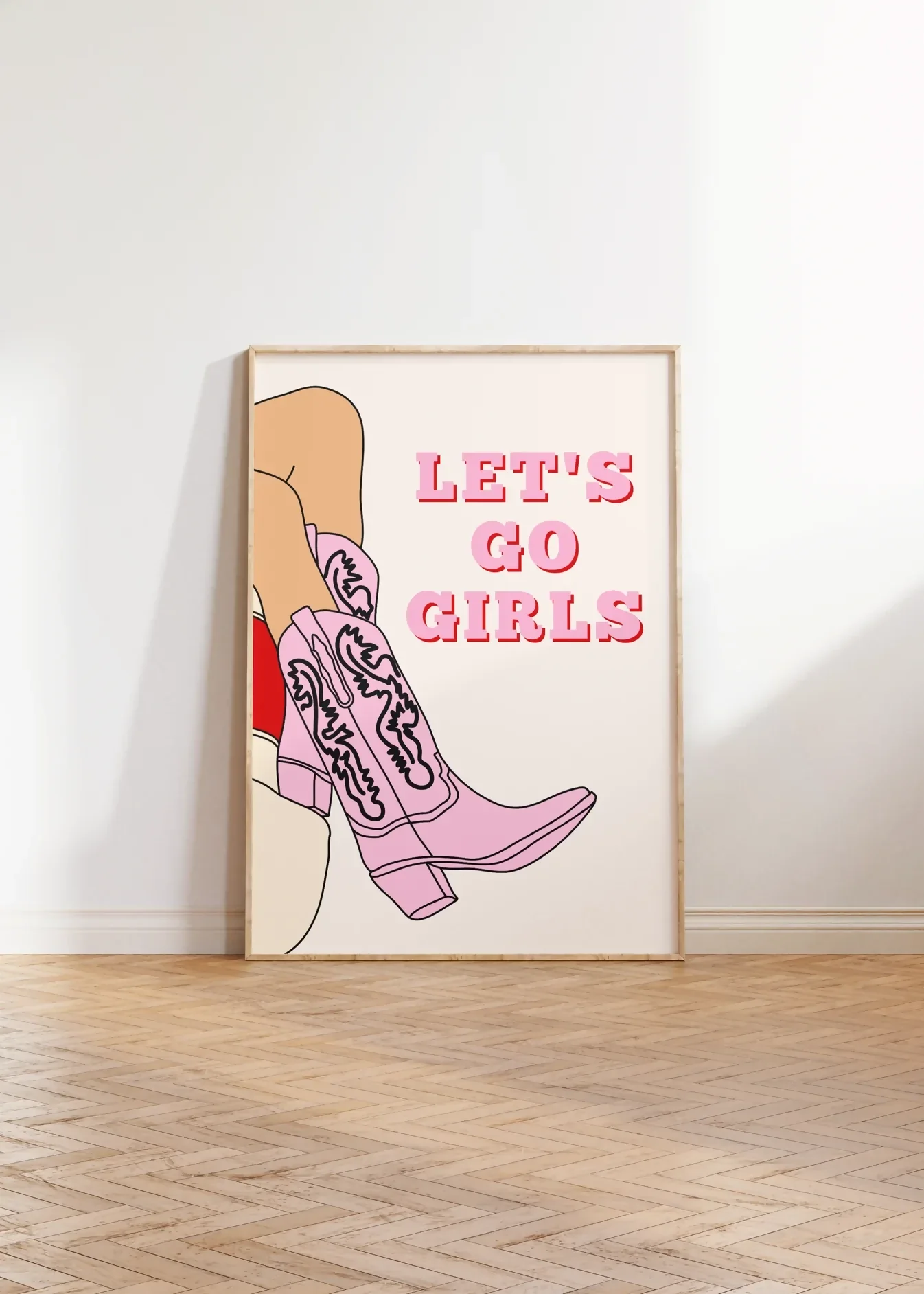 LET'S GO GIRLS WALL ART PRINT