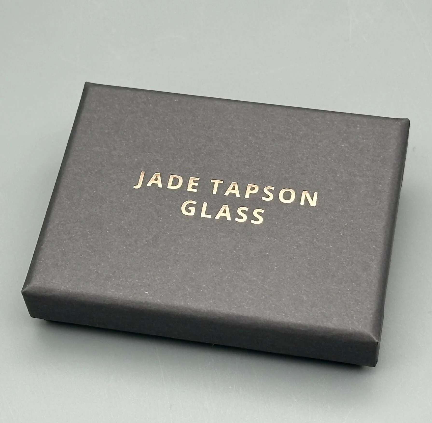 Light Blue Dichroic Fused Glass Pendant with Silver Plated Chain - Handmade by Jade Tapson Glass. - Image 4