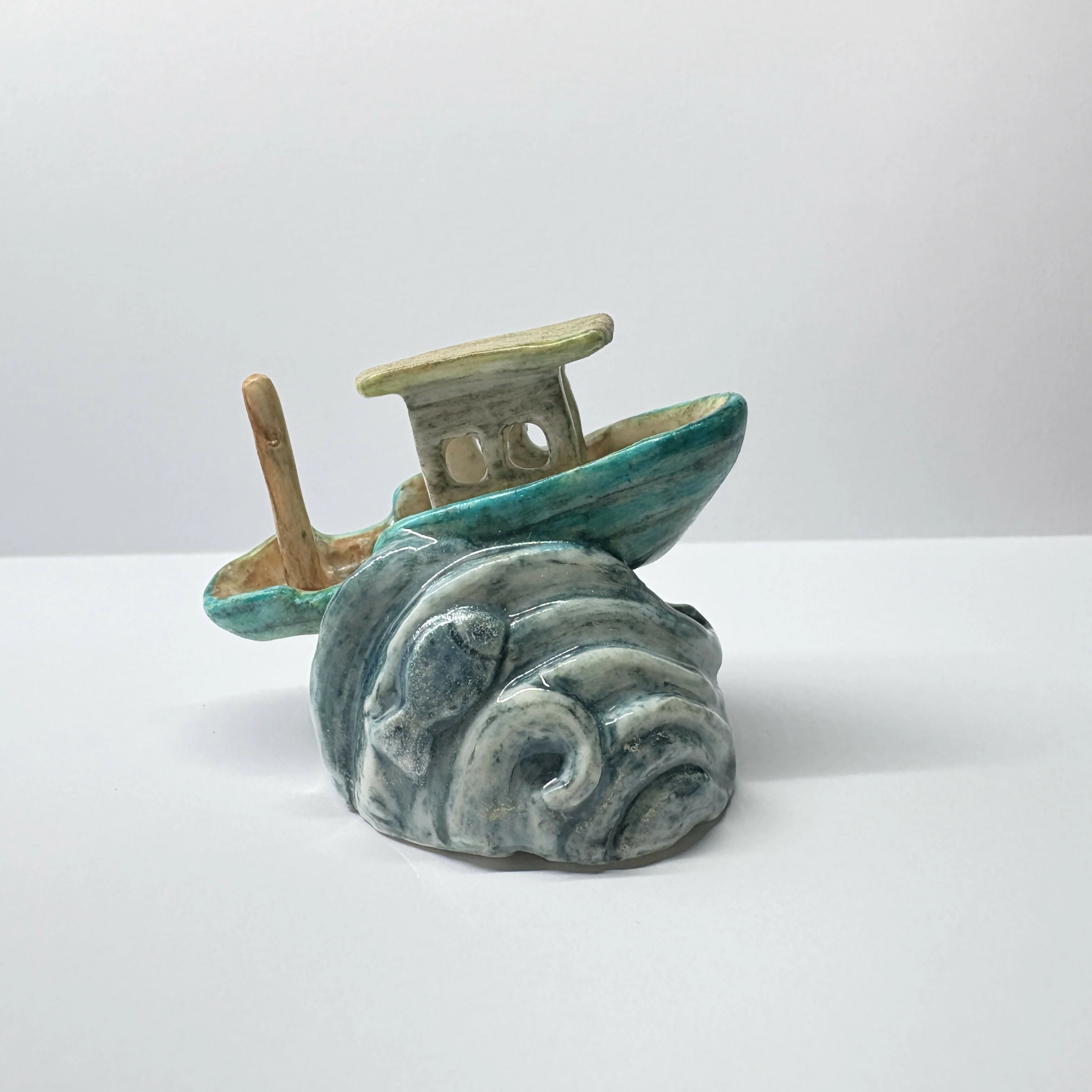 Little Porcelain Fishing Boat