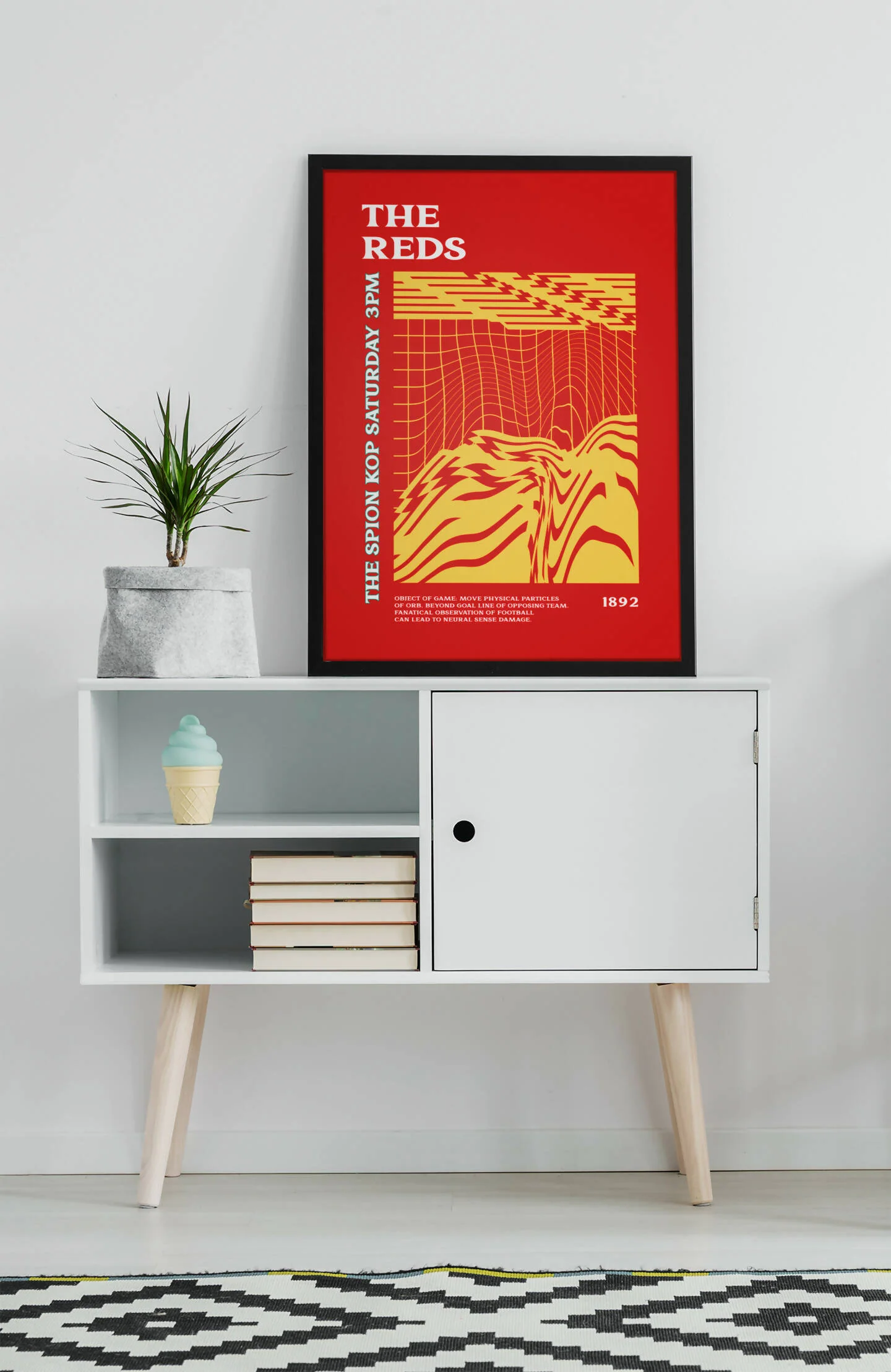 Liverpool Art Print PSYCHEDELIC Design in Red - Image 3