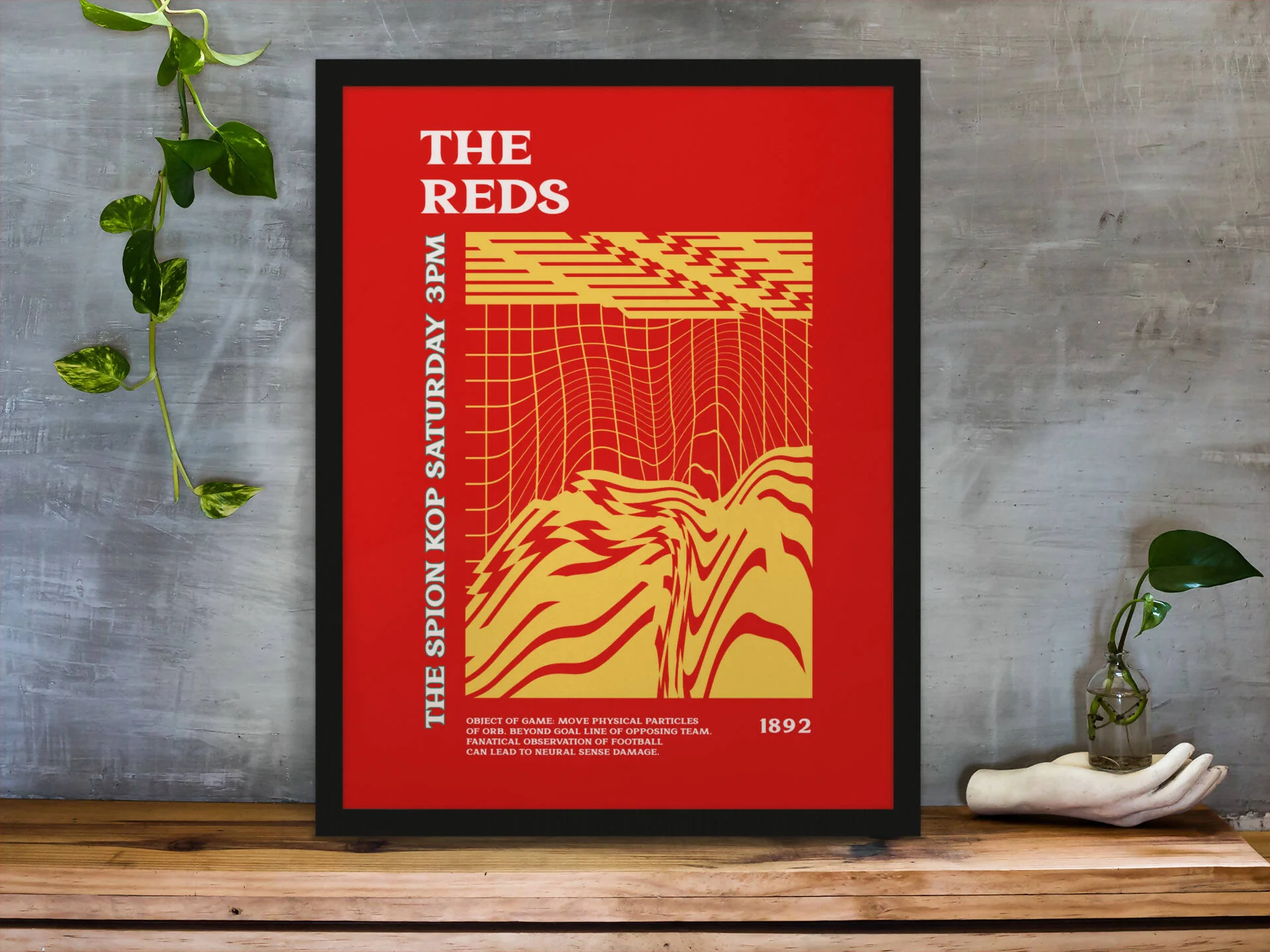 Liverpool Art Print PSYCHEDELIC Design in Red - Image 4