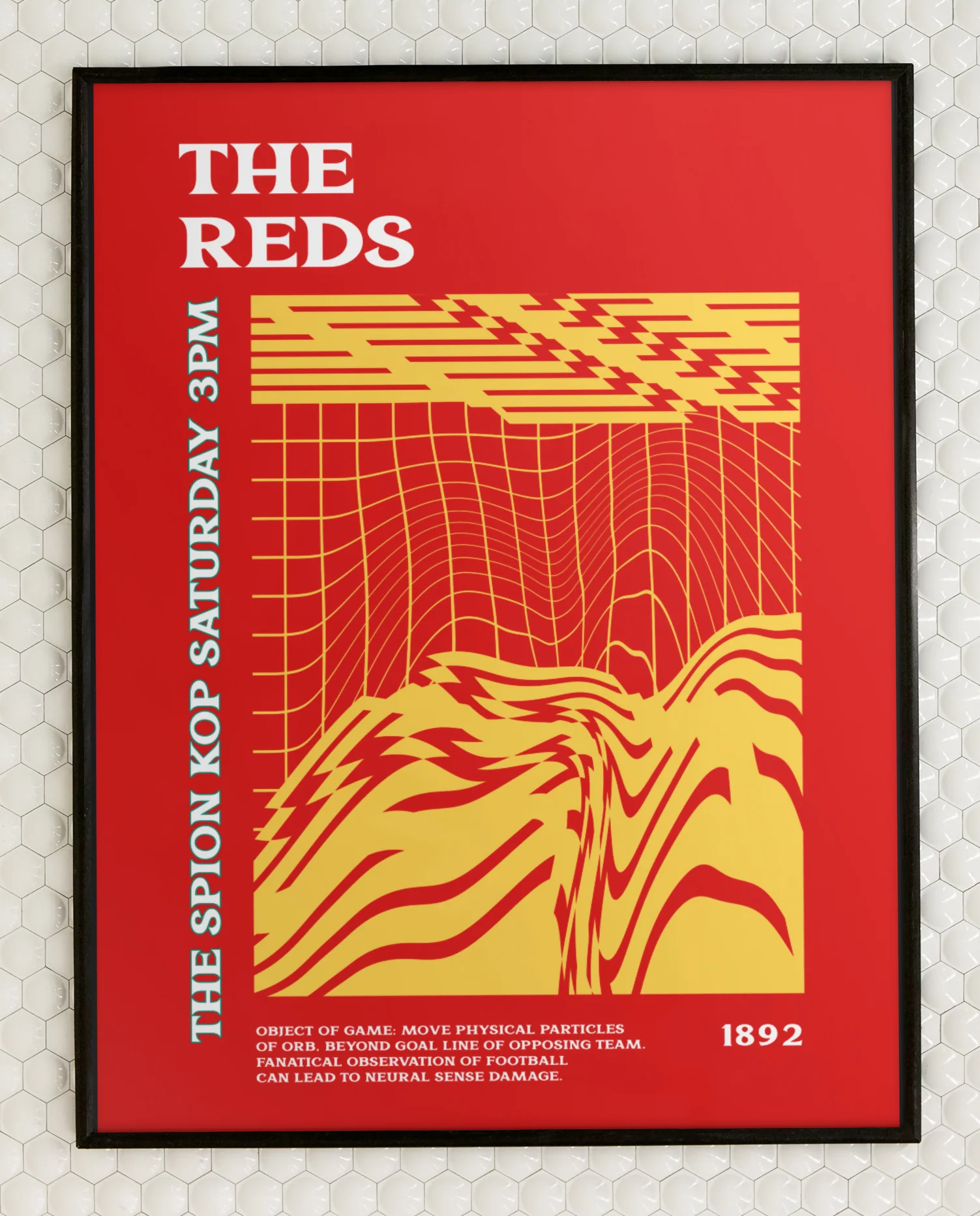 Liverpool Art Print PSYCHEDELIC Design in Red - Image 8