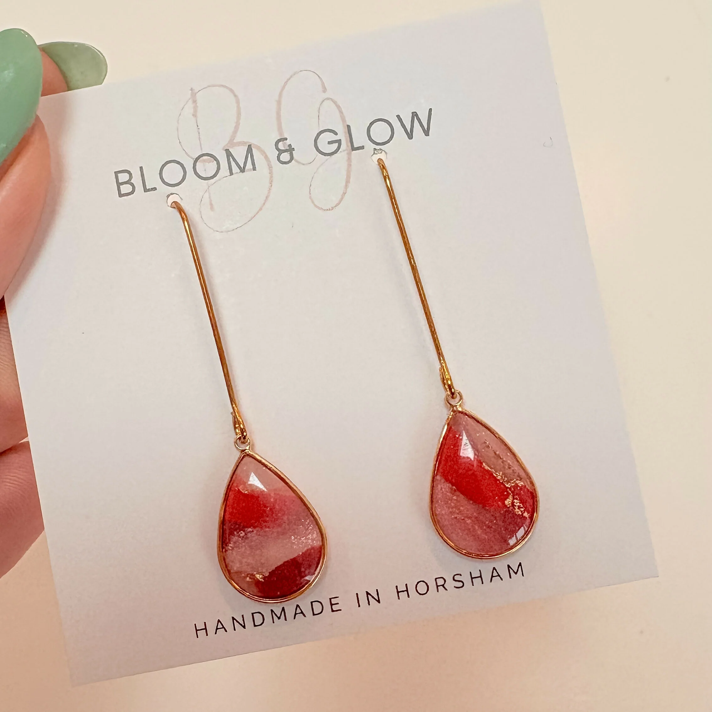 Long Teardrop Earrings - Image 3