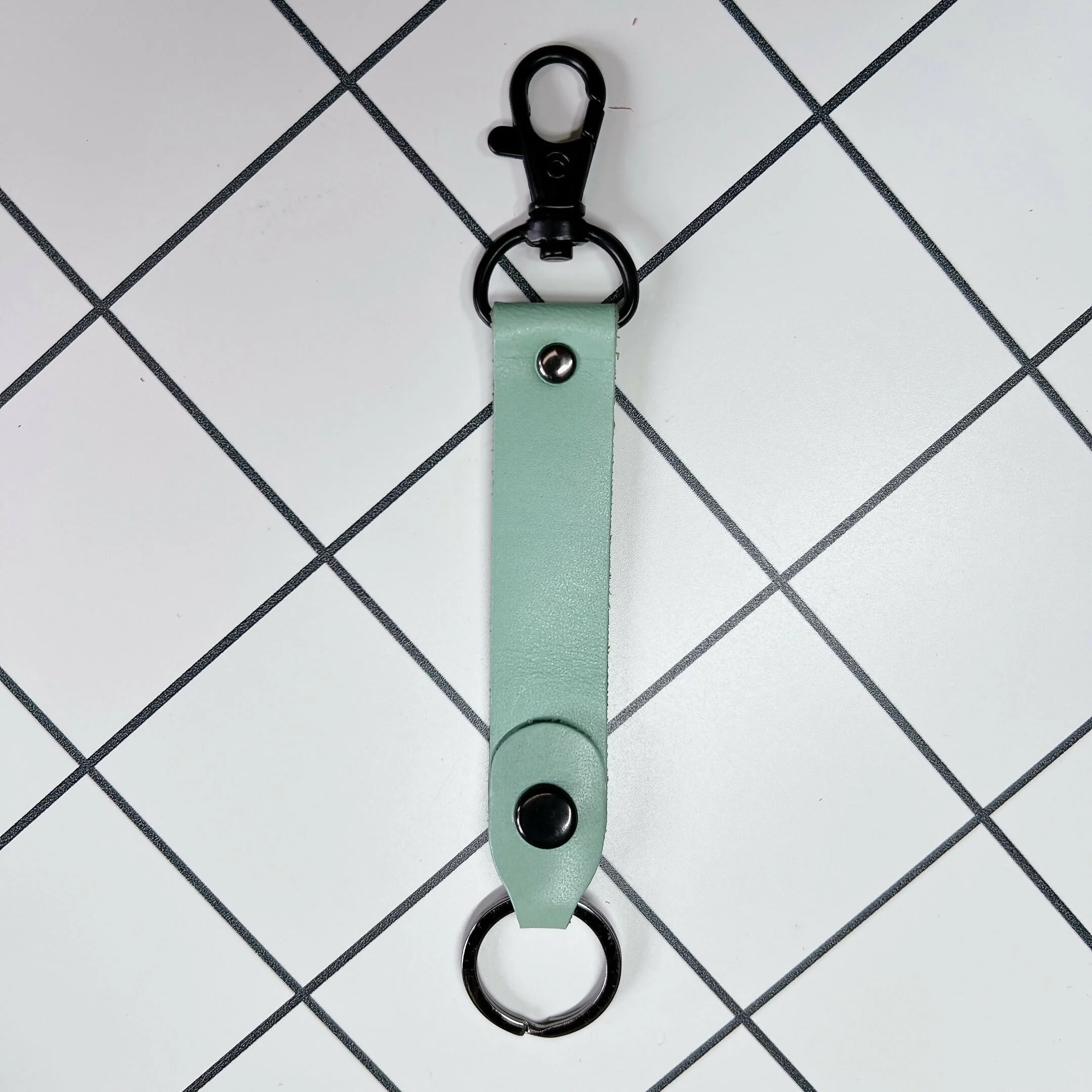 LoopLock Leather Keychain (Brass Hardware) - Image 2