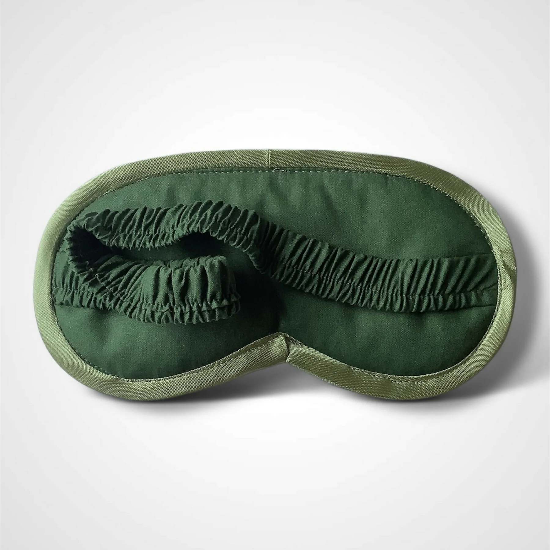 Lotus Flower Olive Green Velvet Lavender Eye Mask - Image 4