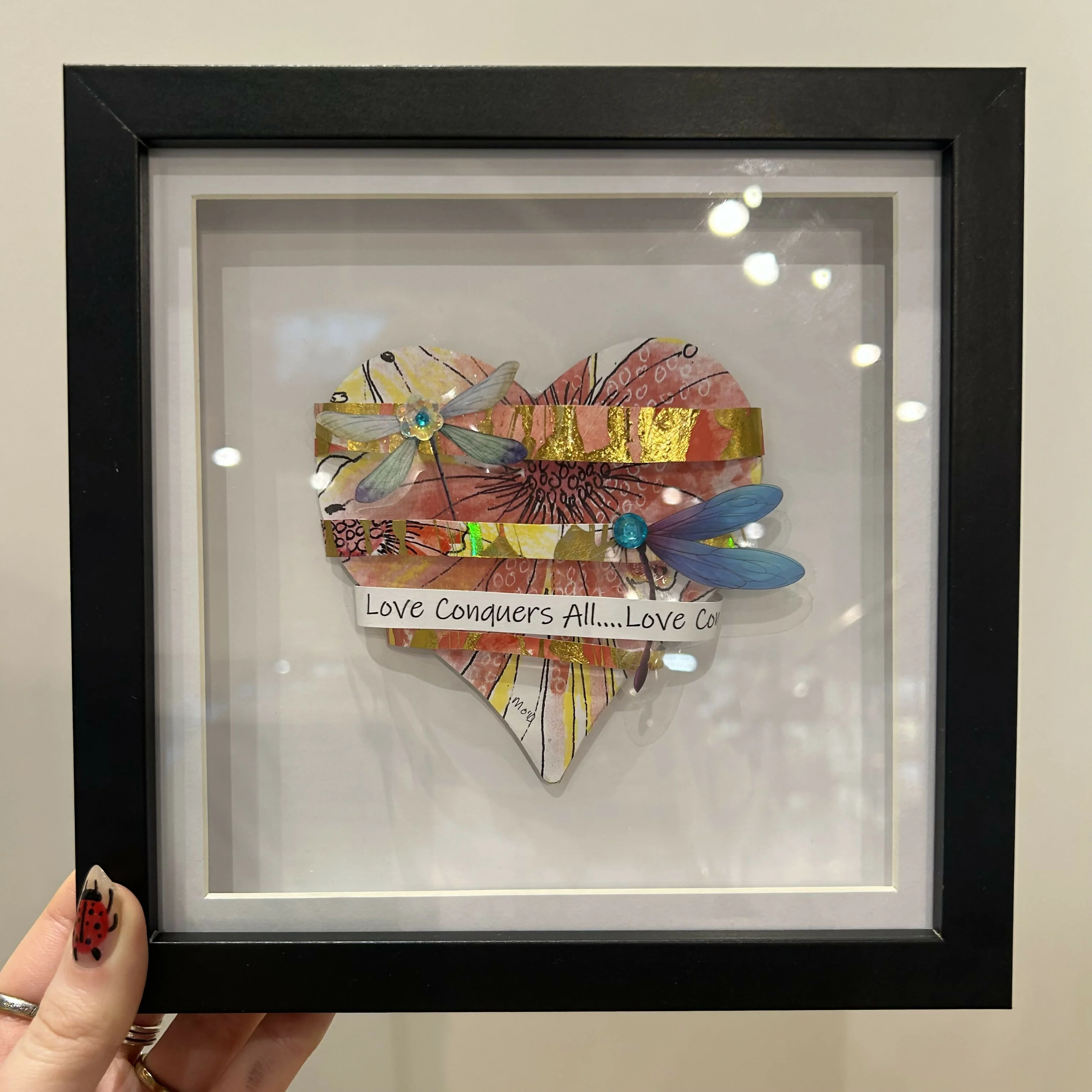 Love Conquers All Mixed Media Framed Artwork