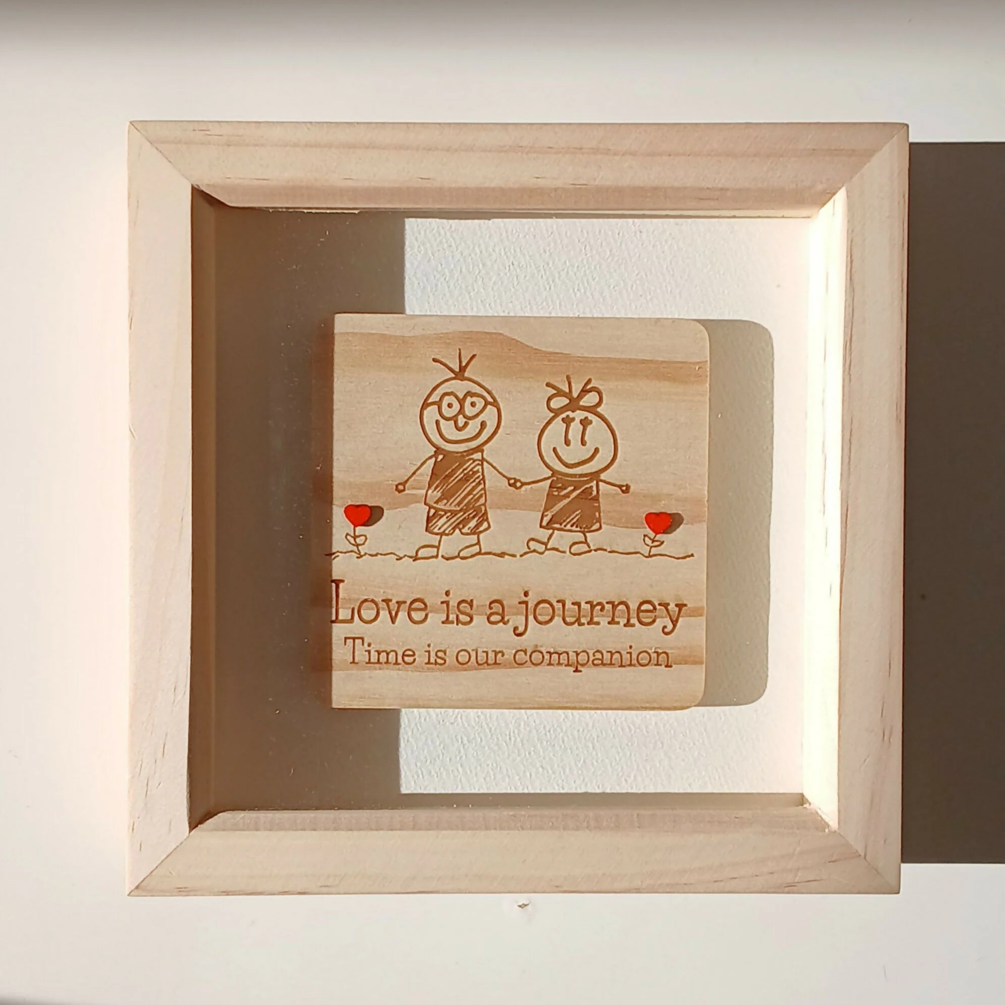Love is a Journey Artwork Wood Frame with Stand - Image 4