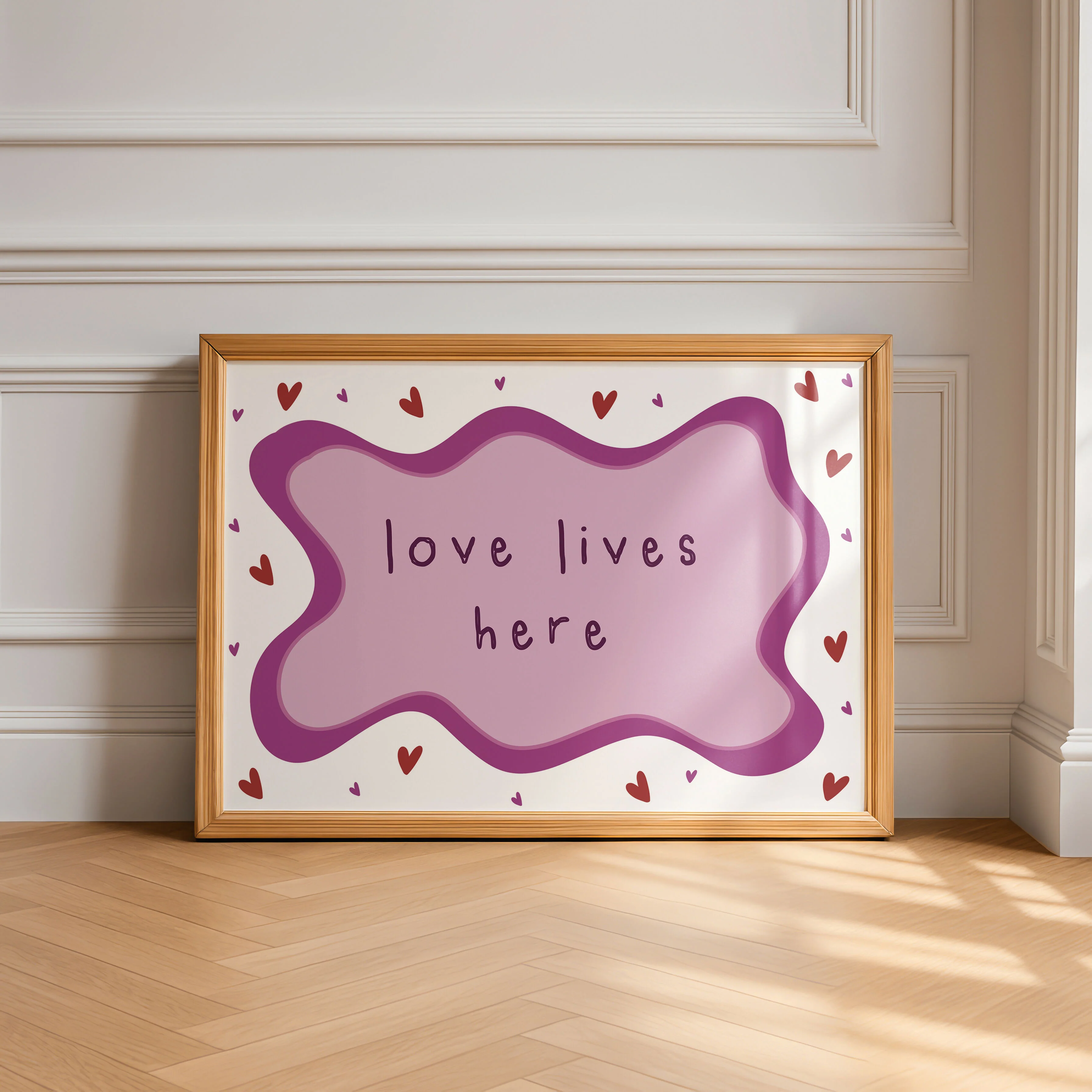 LOVE LIVES HERE ART PRINT