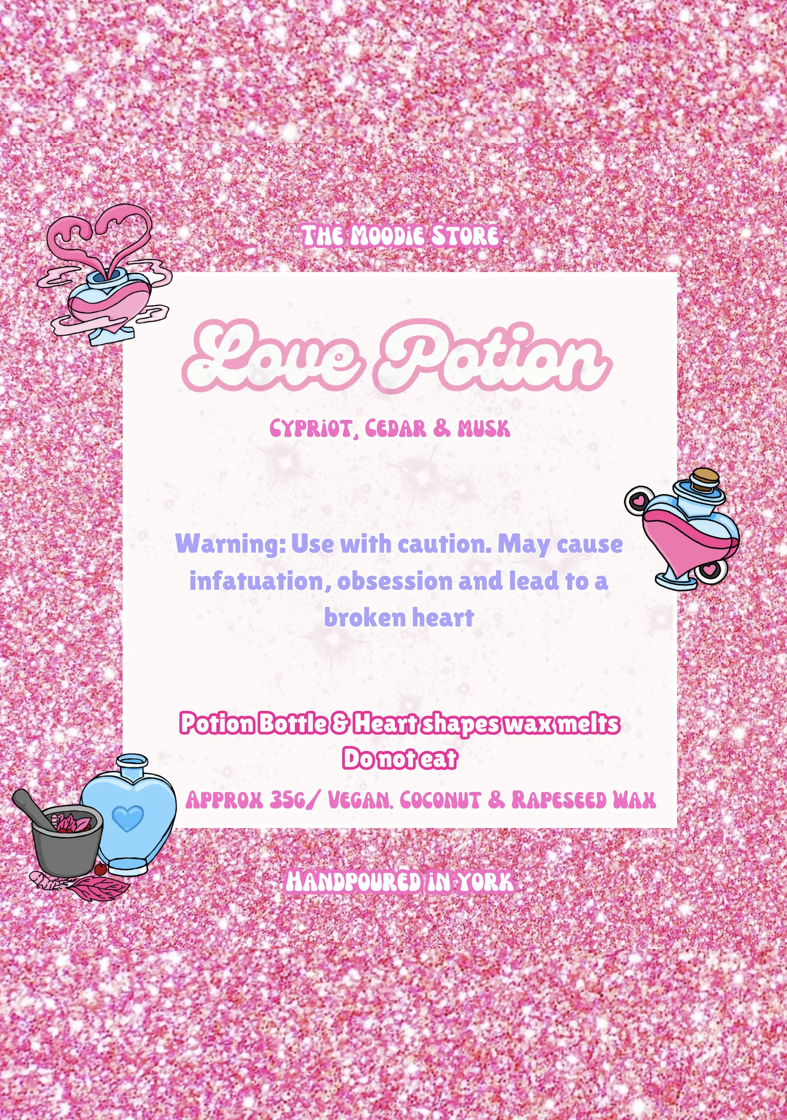 Love Potion - Cypriot, Cedar & Musk Fragranced Wax Melt Shapes - Image 3
