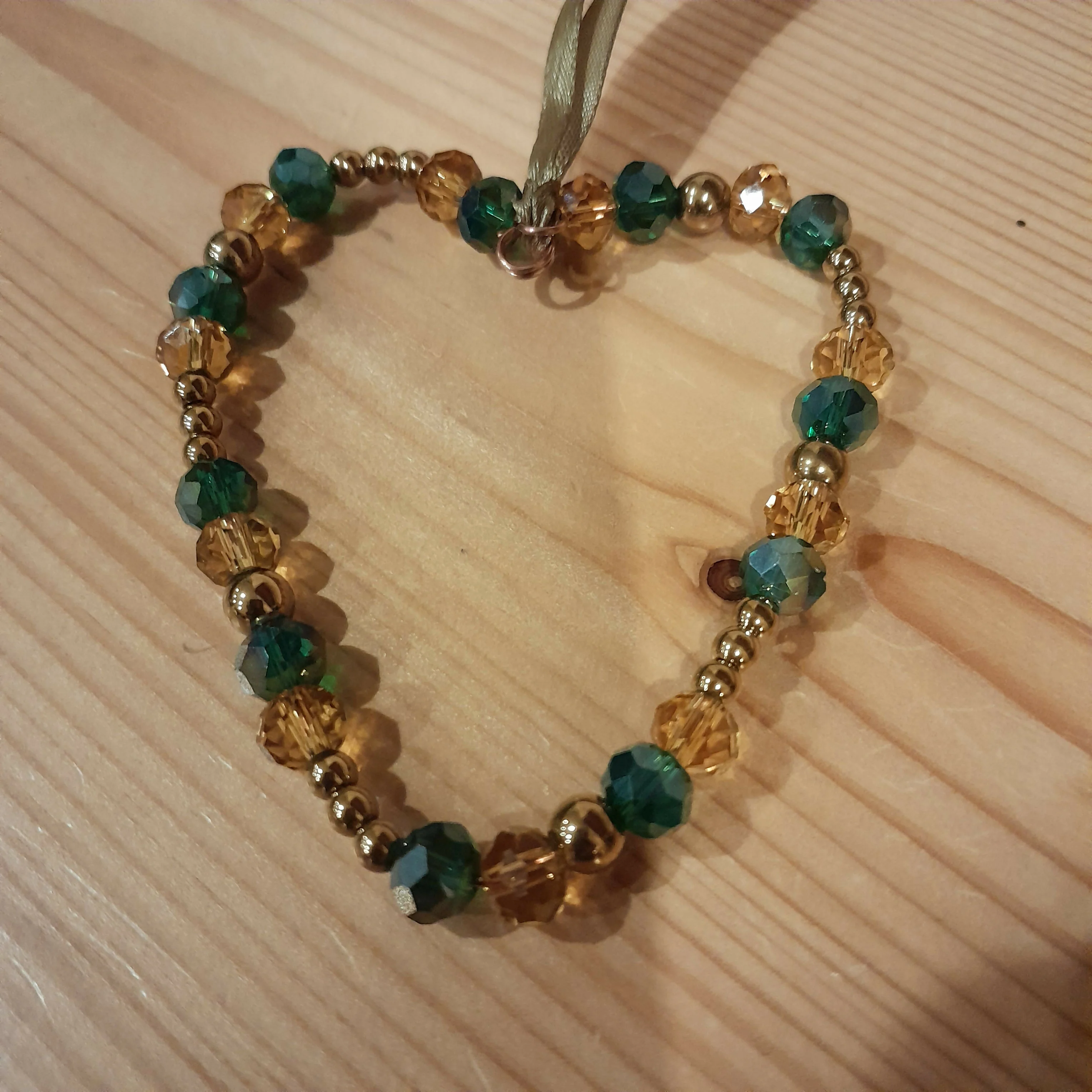 Love Token/Tree Jewellery Facetted Glass Beads and Copper Hematite on Pure Copper Wire.