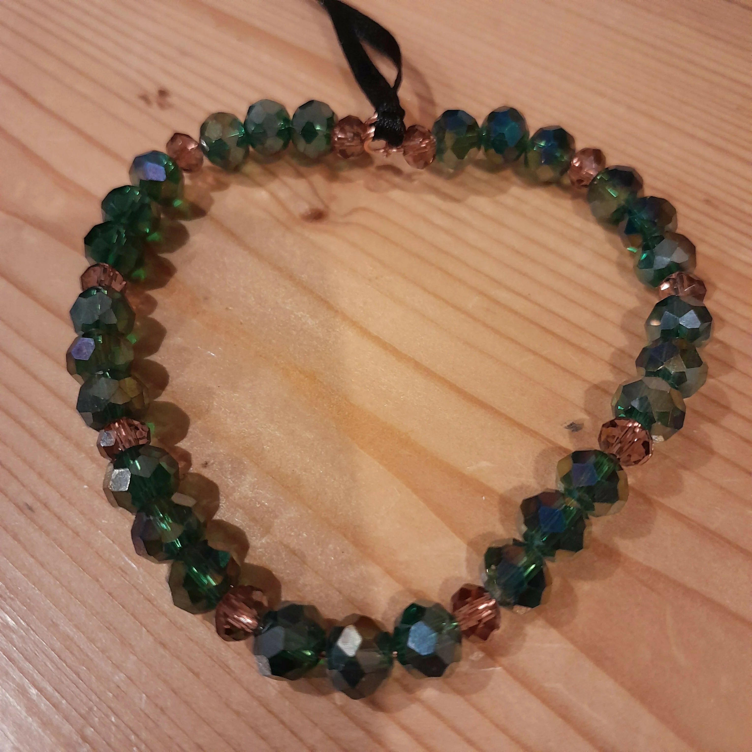 Love Token/Tree Jewellery with Faceted Glass Beads on Pure copper Wire.