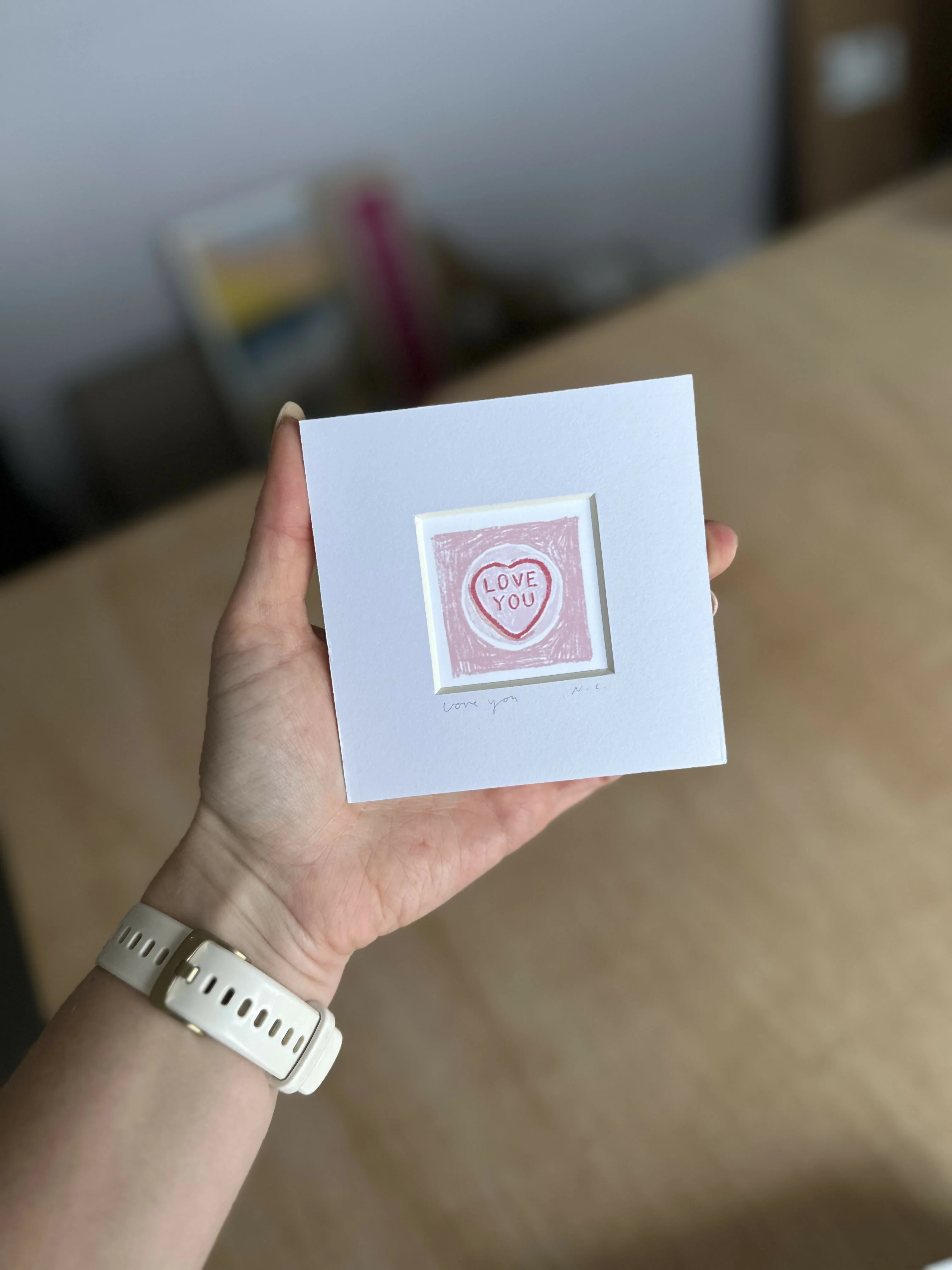 Love You Love Hearts Mini Print - Image 2