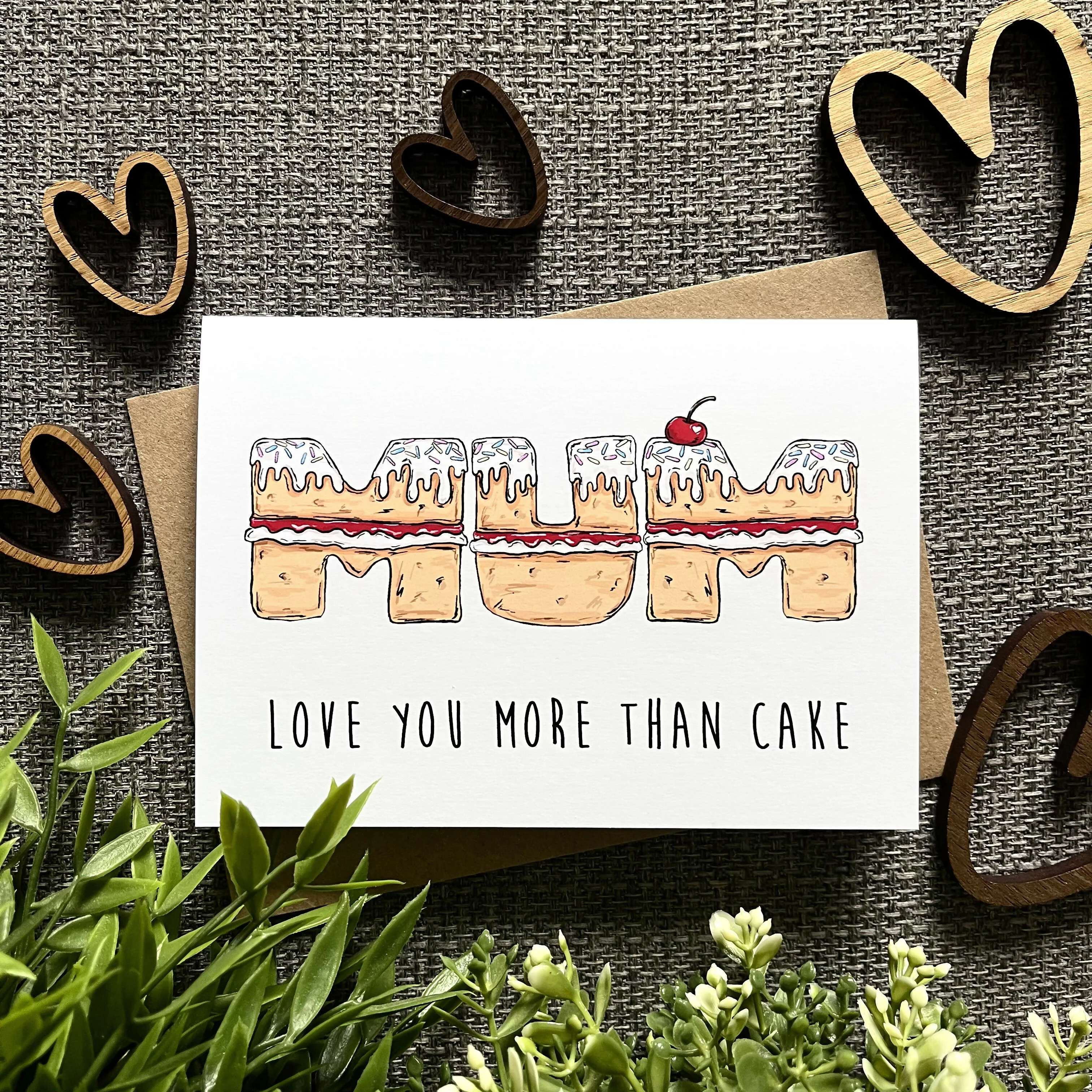 Love You More than Cake Mother’s Day Card