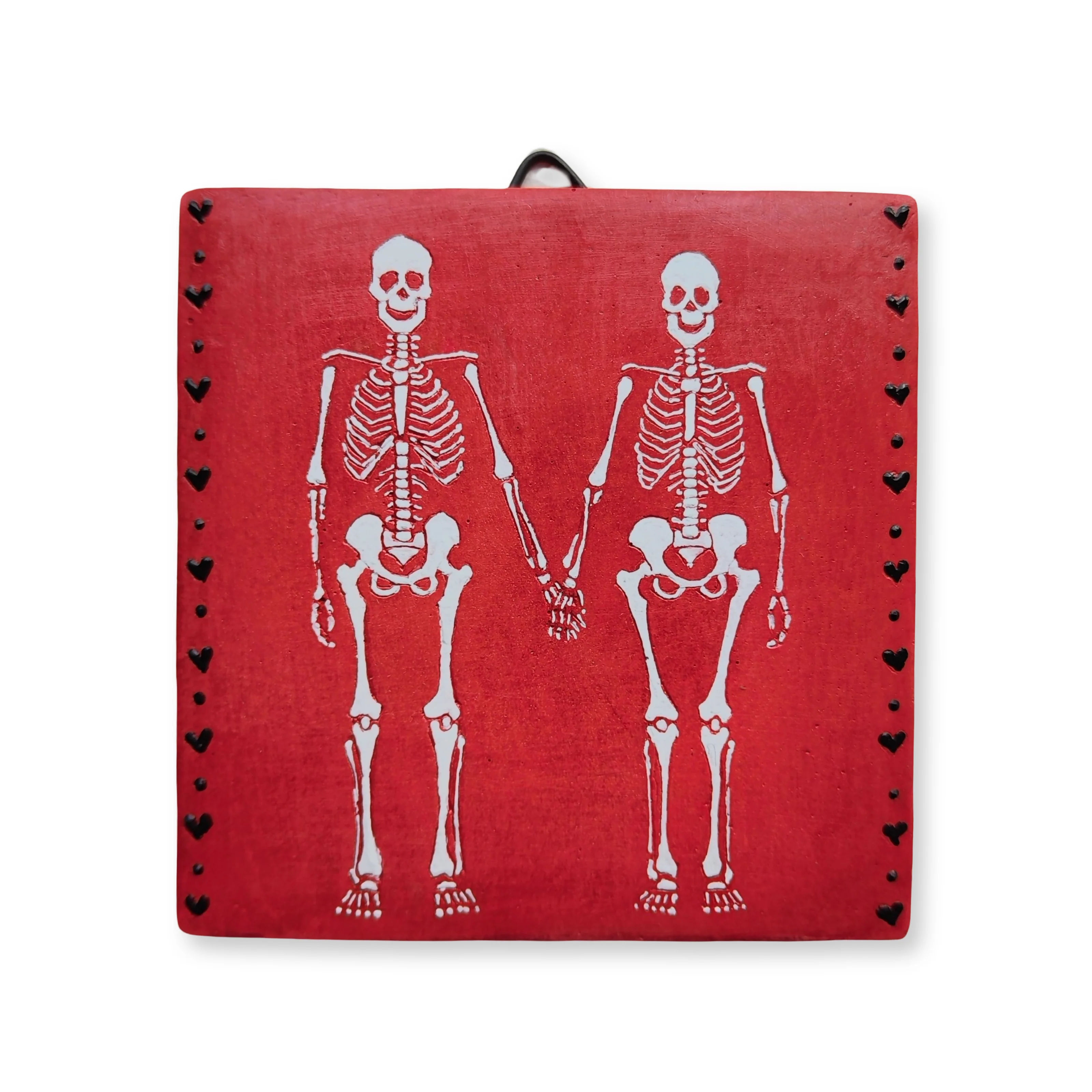 Lovers' Skeletons / Original Artwork / Ready-to-hang Relief Wall Art / Limited Edition of 25