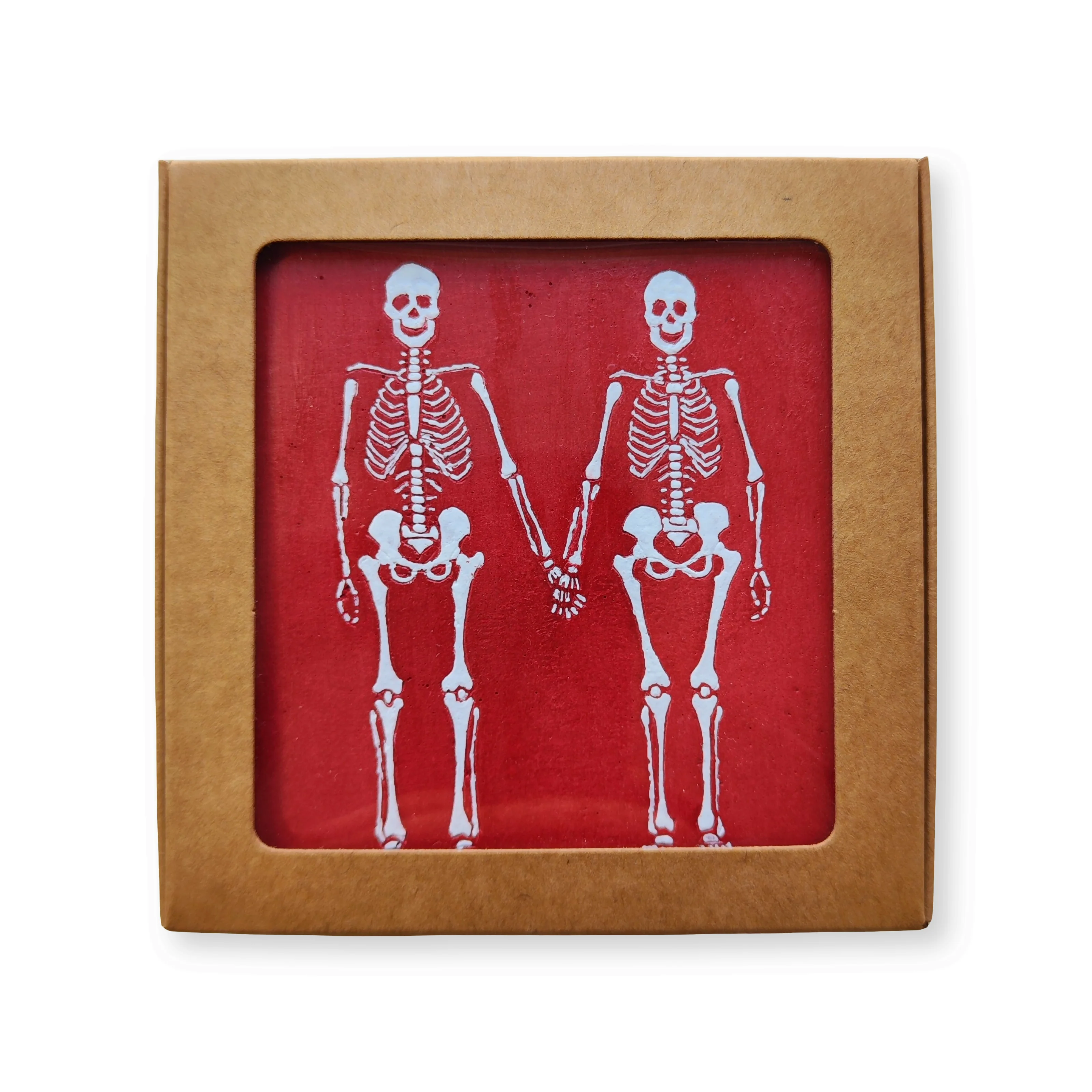 Lovers' Skeletons / Original Artwork / Ready-to-hang Relief Wall Art / Limited Edition of 25 - Image 2