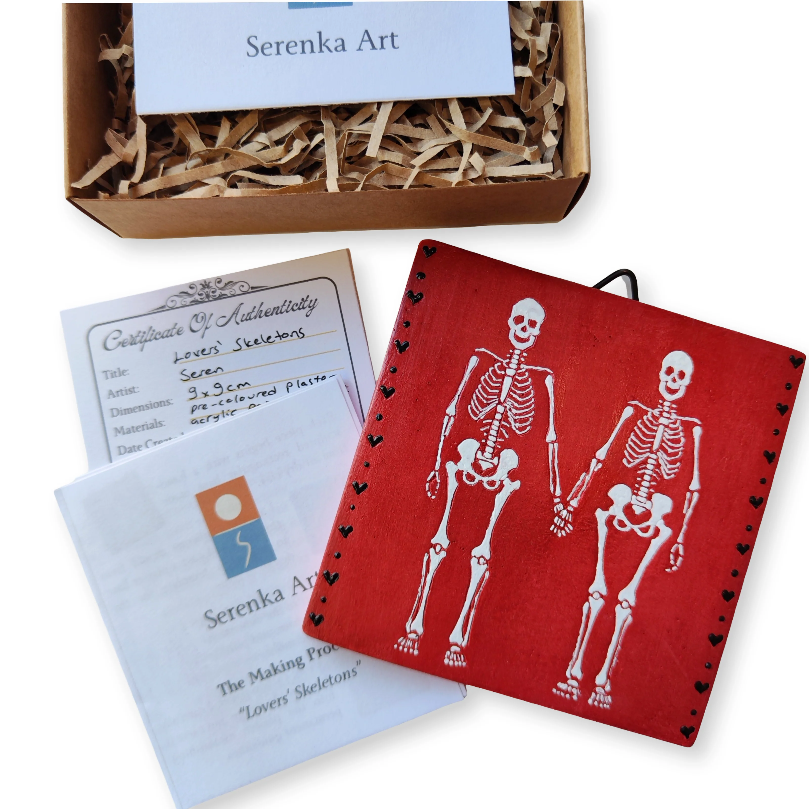 Lovers' Skeletons / Original Artwork / Ready-to-hang Relief Wall Art / Limited Edition of 25 - Image 3