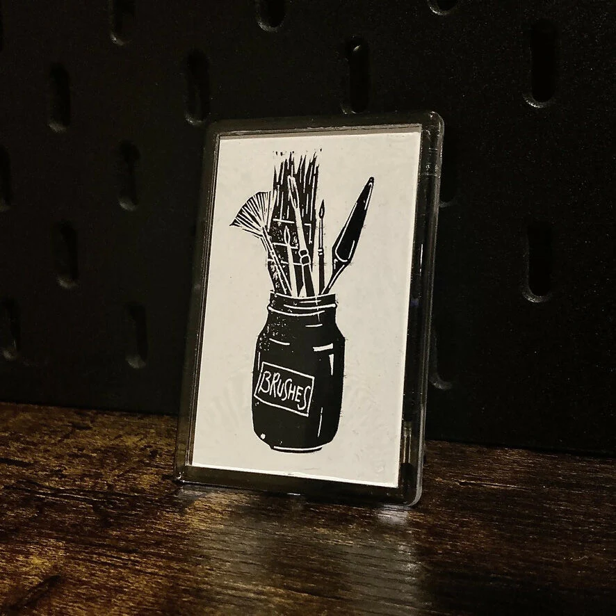 Magnet - Digital print of brushes lino - Image 3
