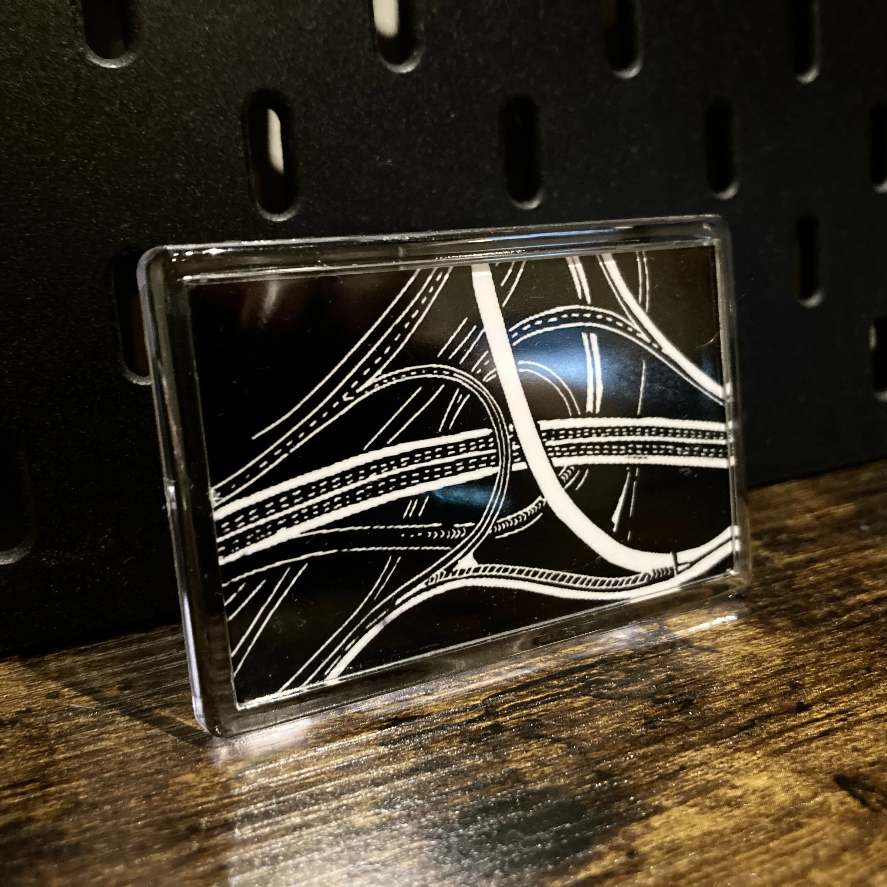 Magnet - Digital print of Spaghetti Junction lino - Image 2
