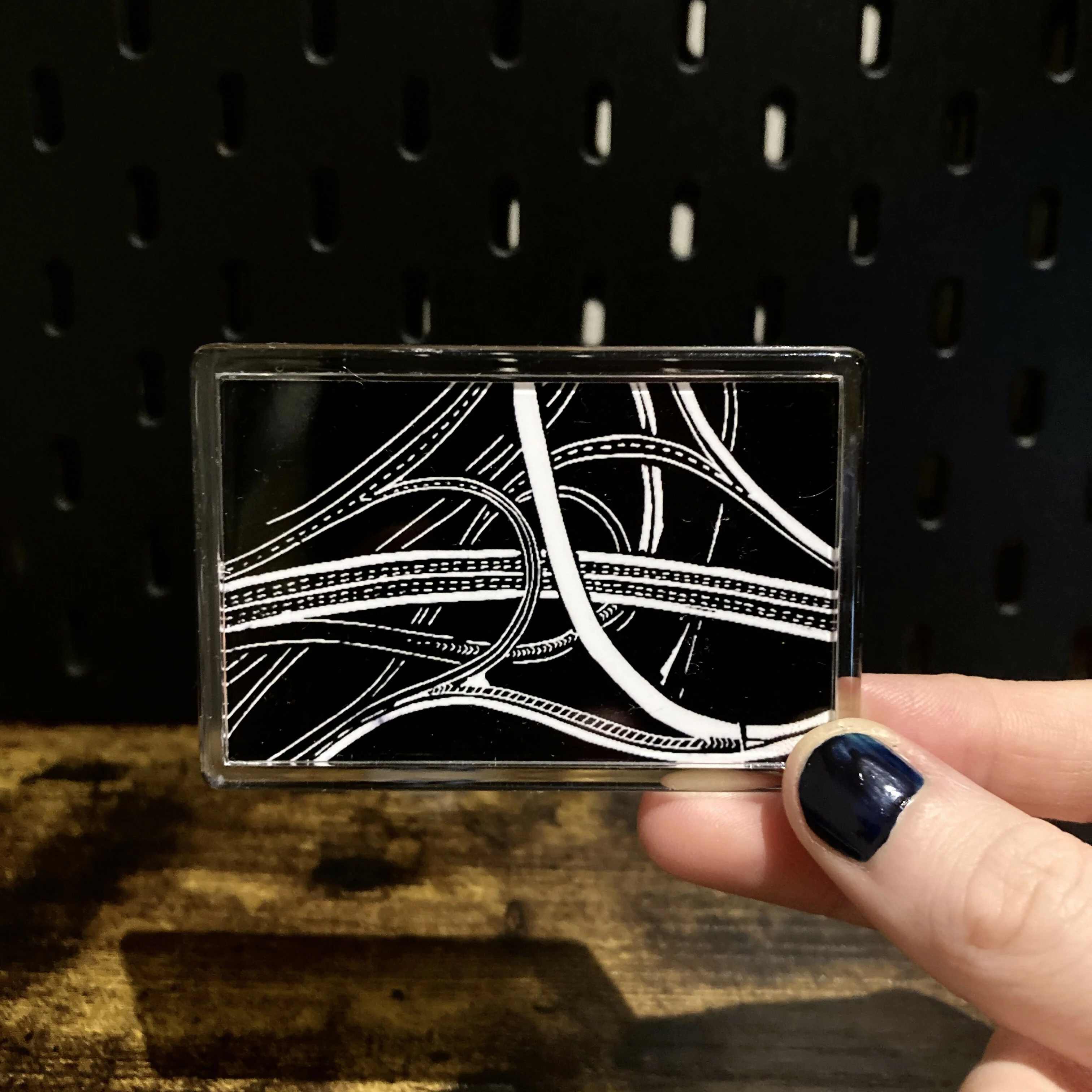 Magnet - Digital print of Spaghetti Junction lino - Image 3