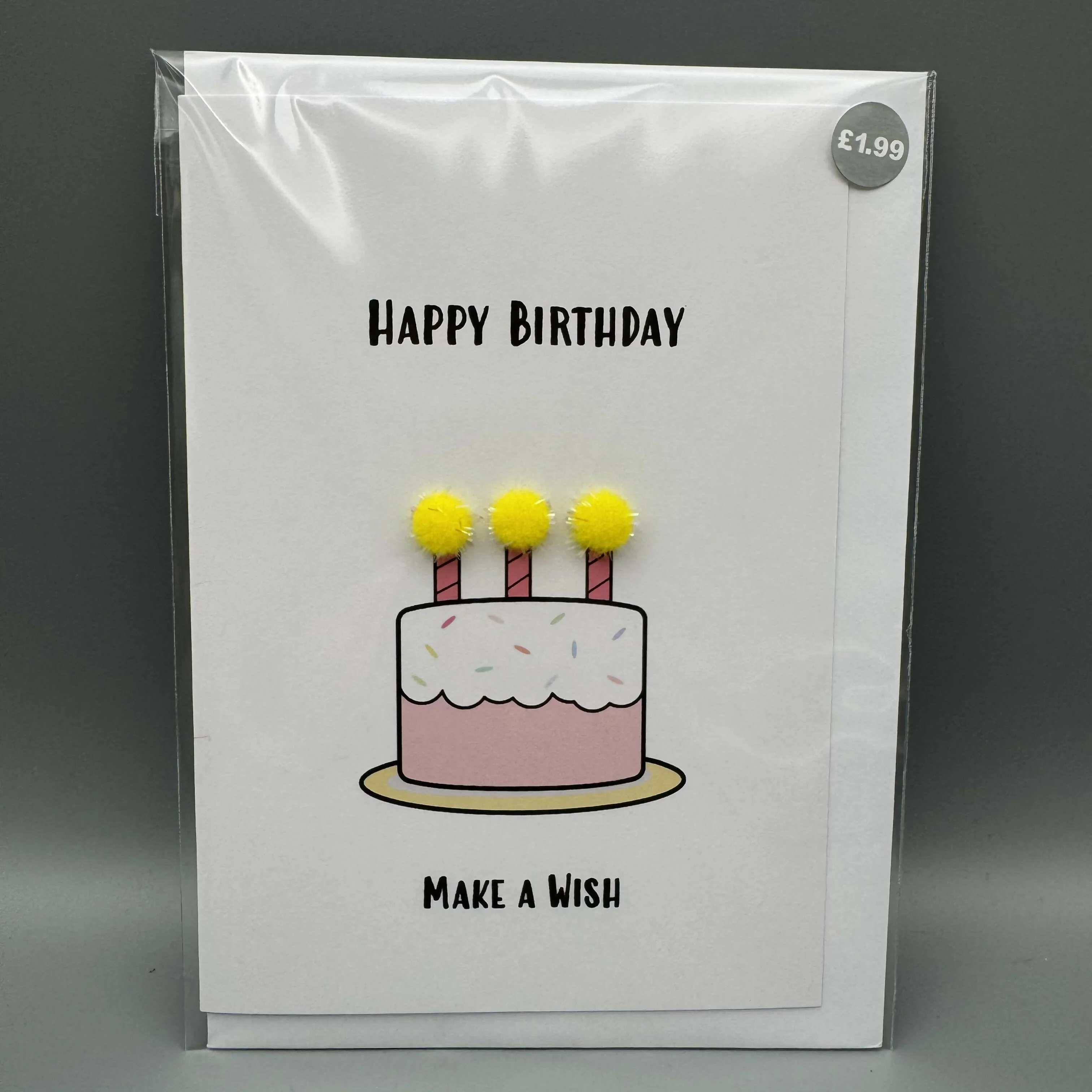 Make a Wish Birthday - Pom Pom greeting card