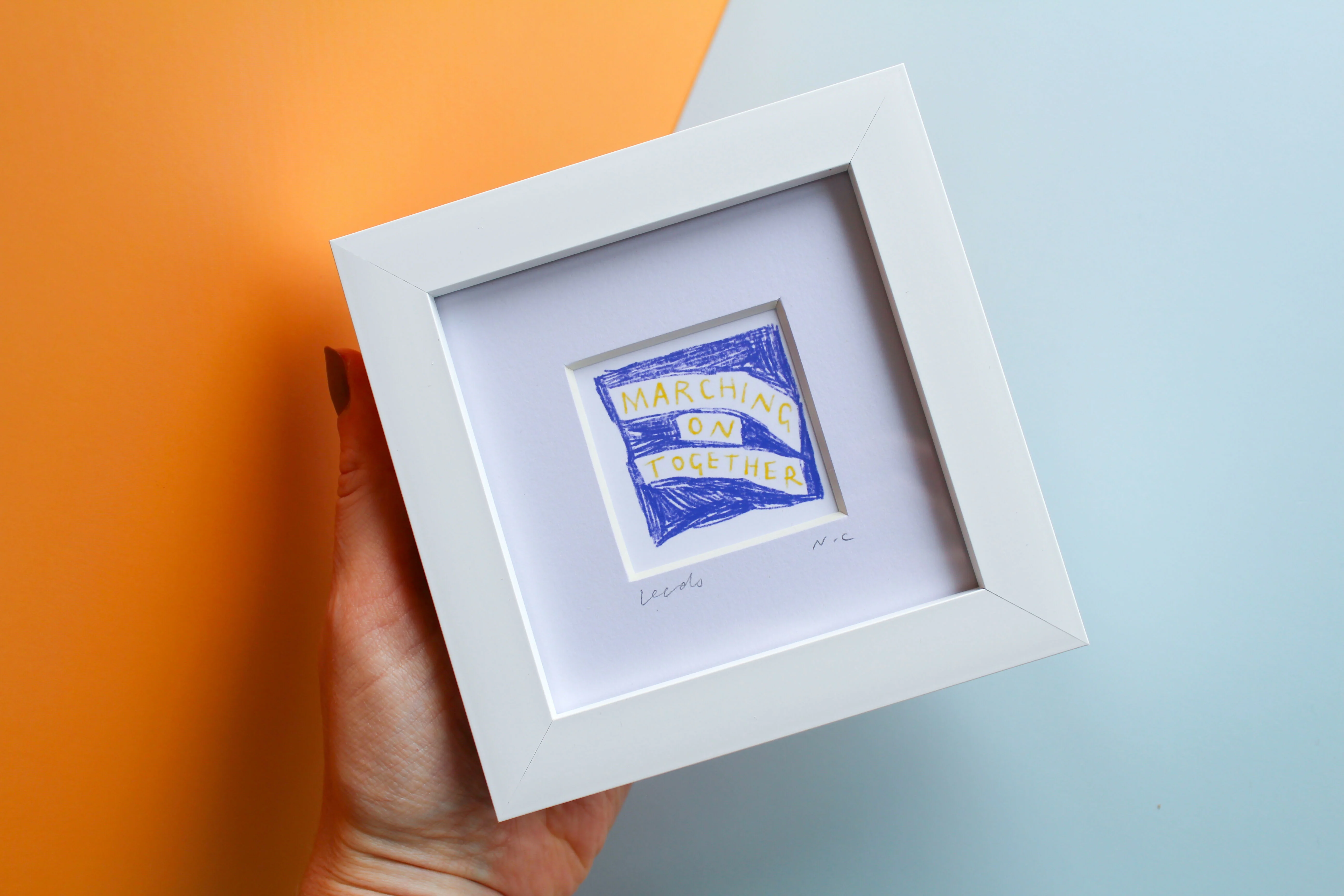 Marching On Together Leeds Mini Print - Image 3