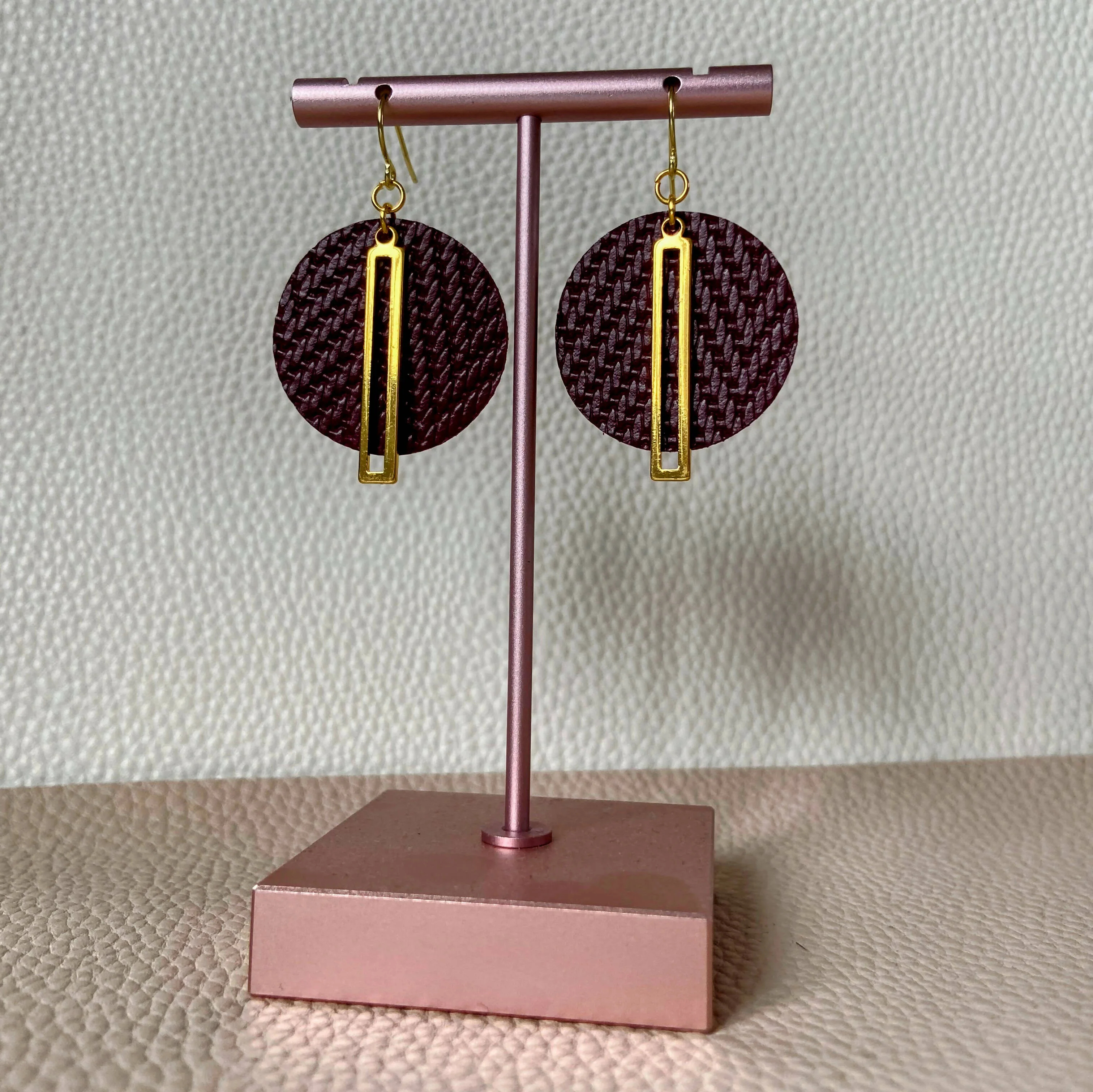 Maroon Lantern Earrings - Image 4