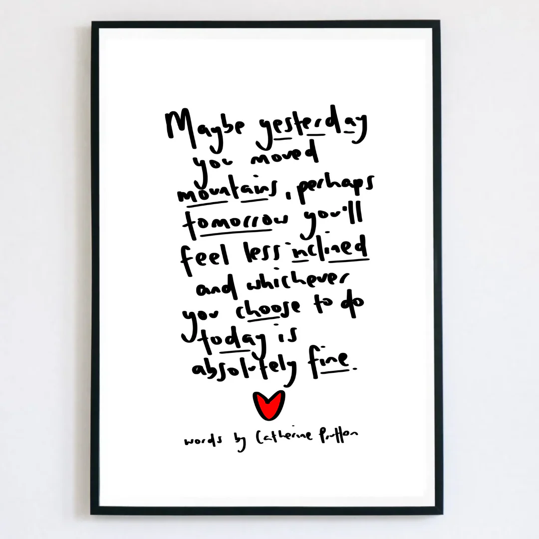 Maybe Yesterday Poem Print
