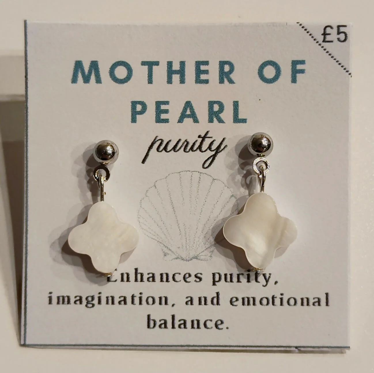 Mediterranean Mother of Pearl and Evil Eye Earrings - Image 11