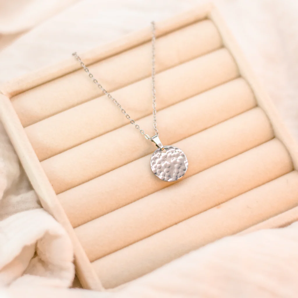 Medium Hammered Stainless Steel Necklace