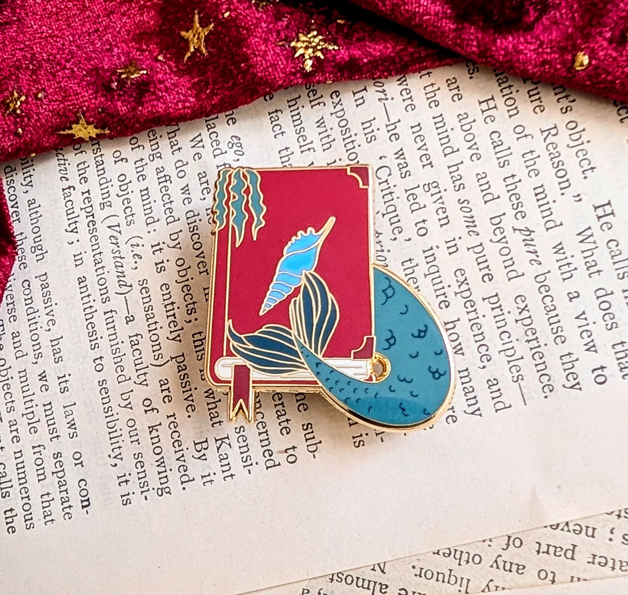 Mermaid Book Enamel Pin