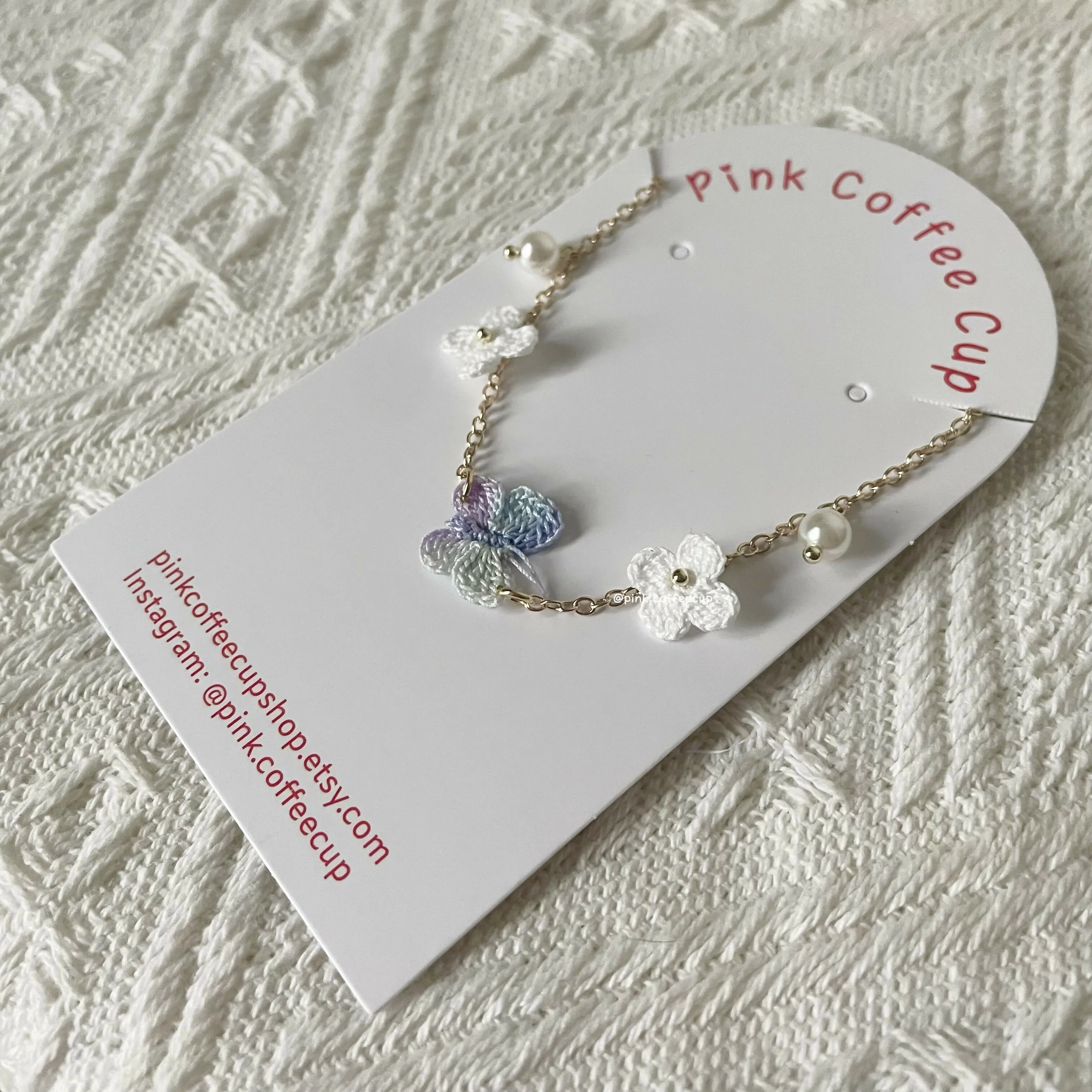 Micro Crochet Butterfly Bracelet - Image 2