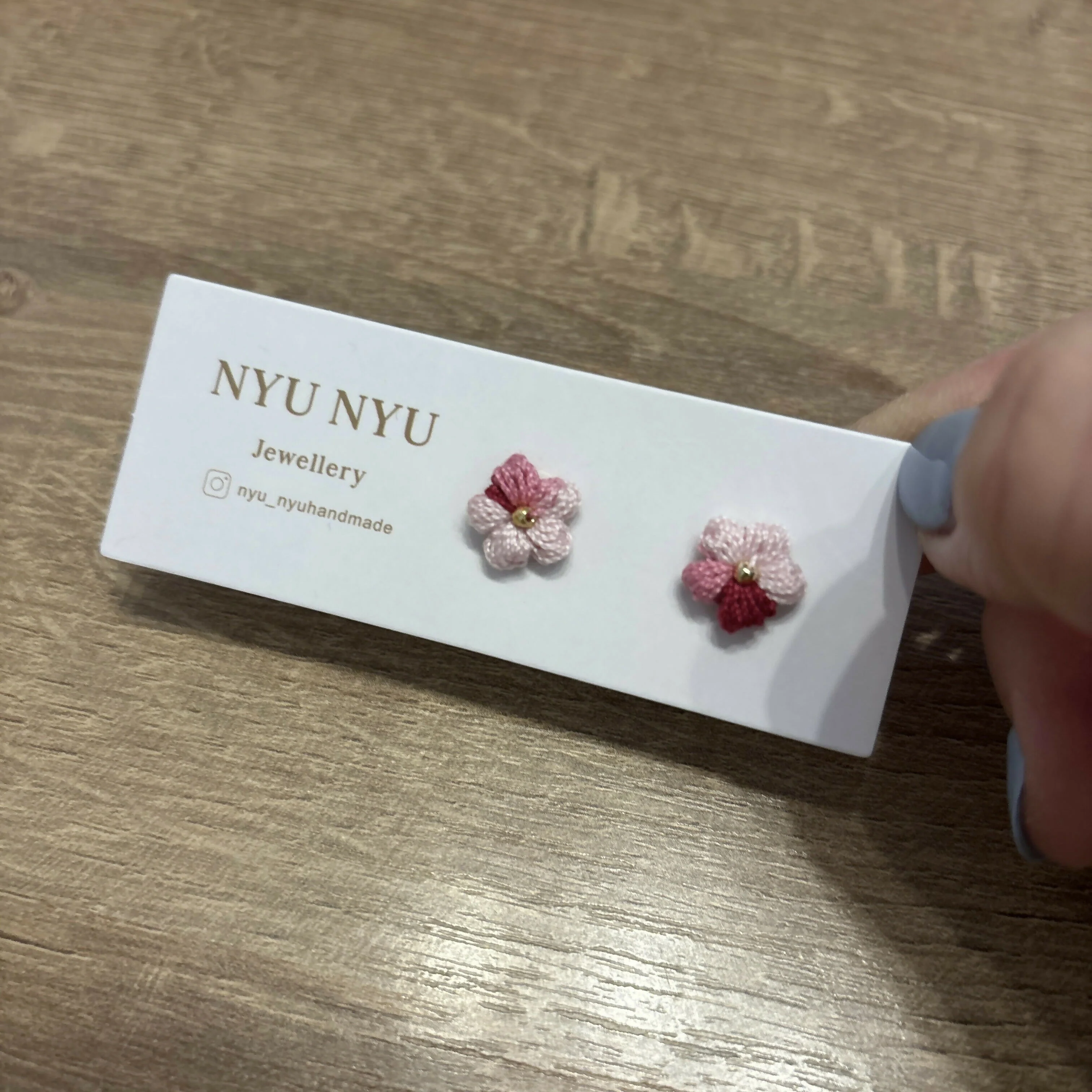 Micro Crochet Flower Earrings Studs - Image 3