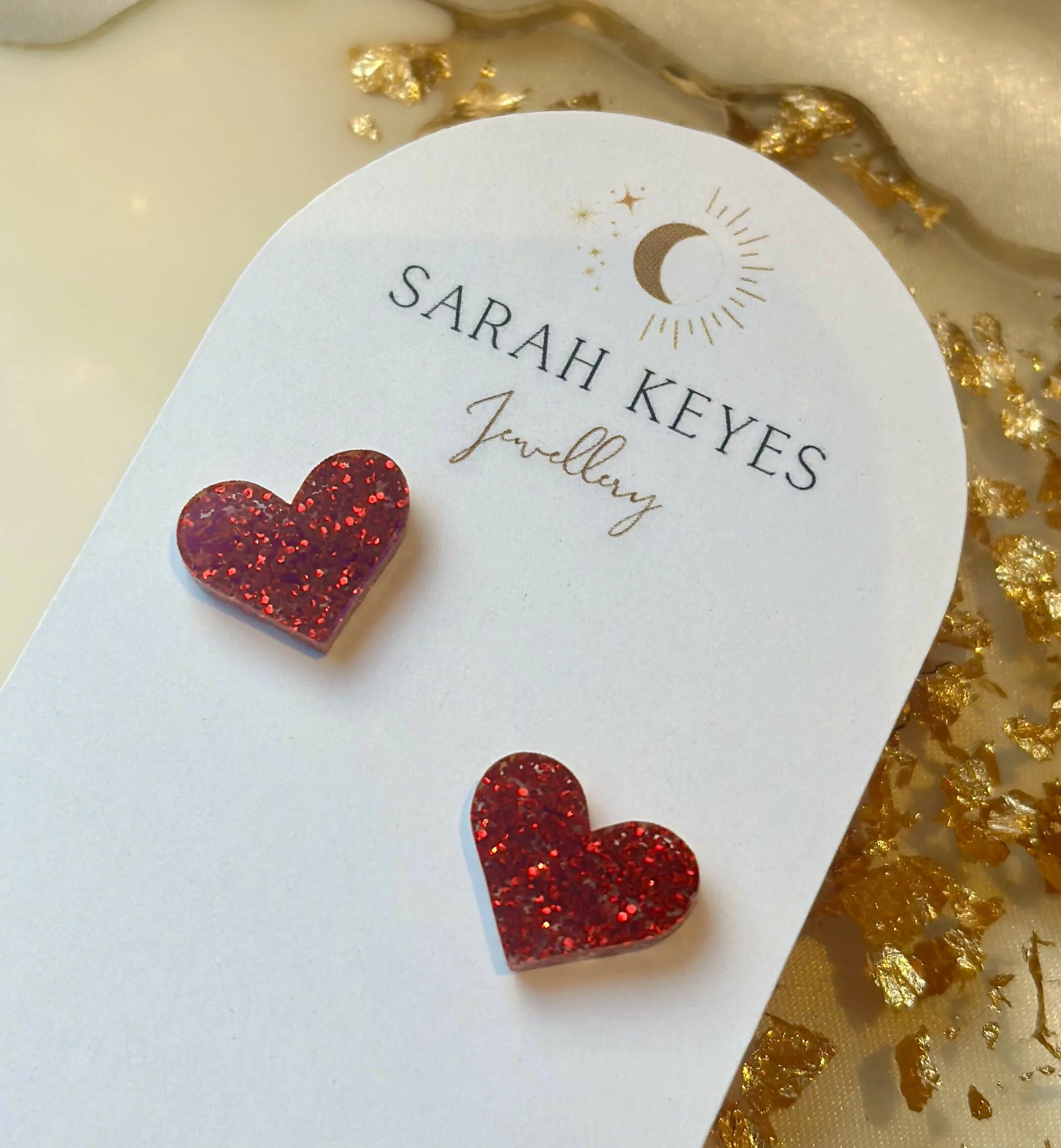 MINI ACRYLIC HEART EARRINGS - Image 3