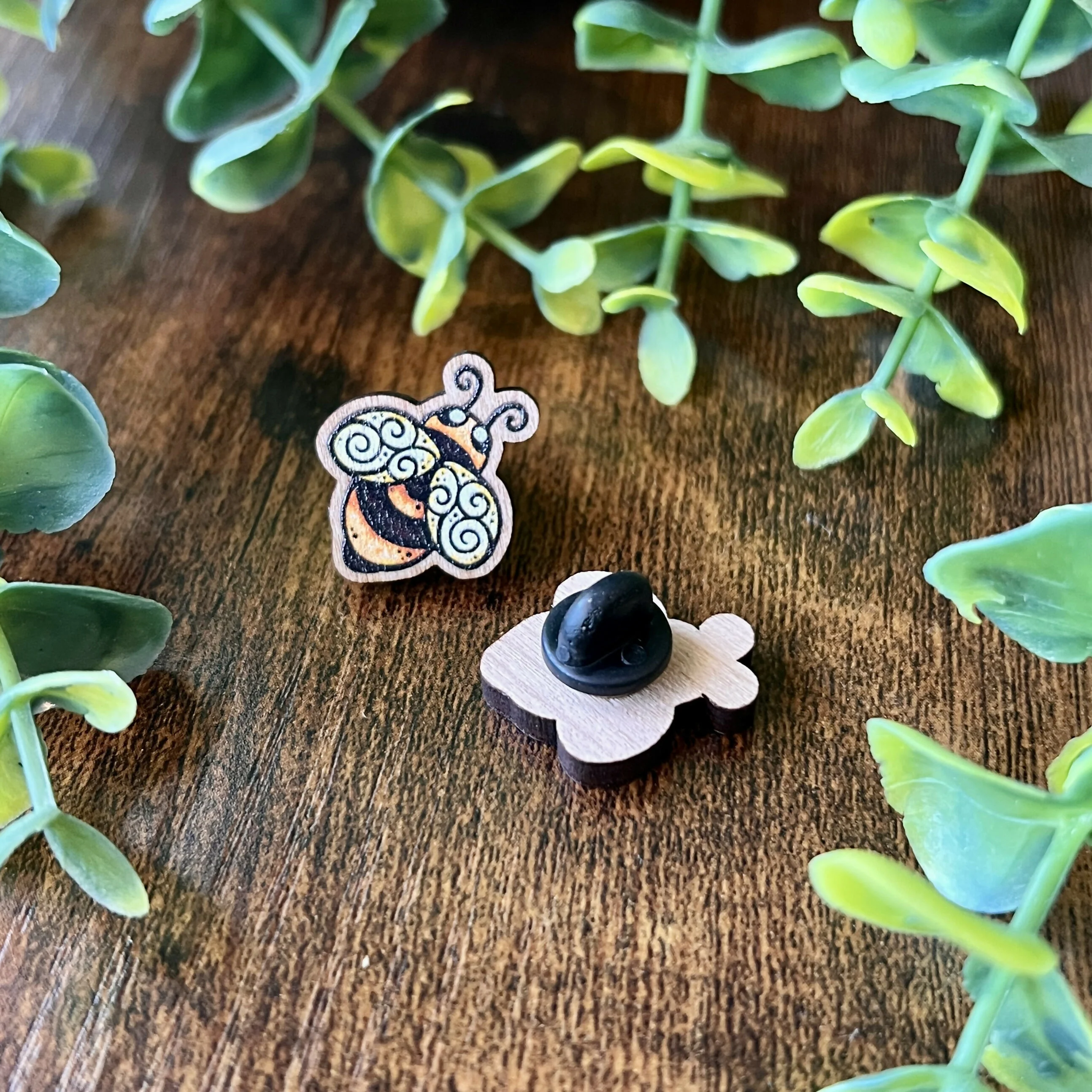 Mini Bumblebee Wooden Pin - Image 7