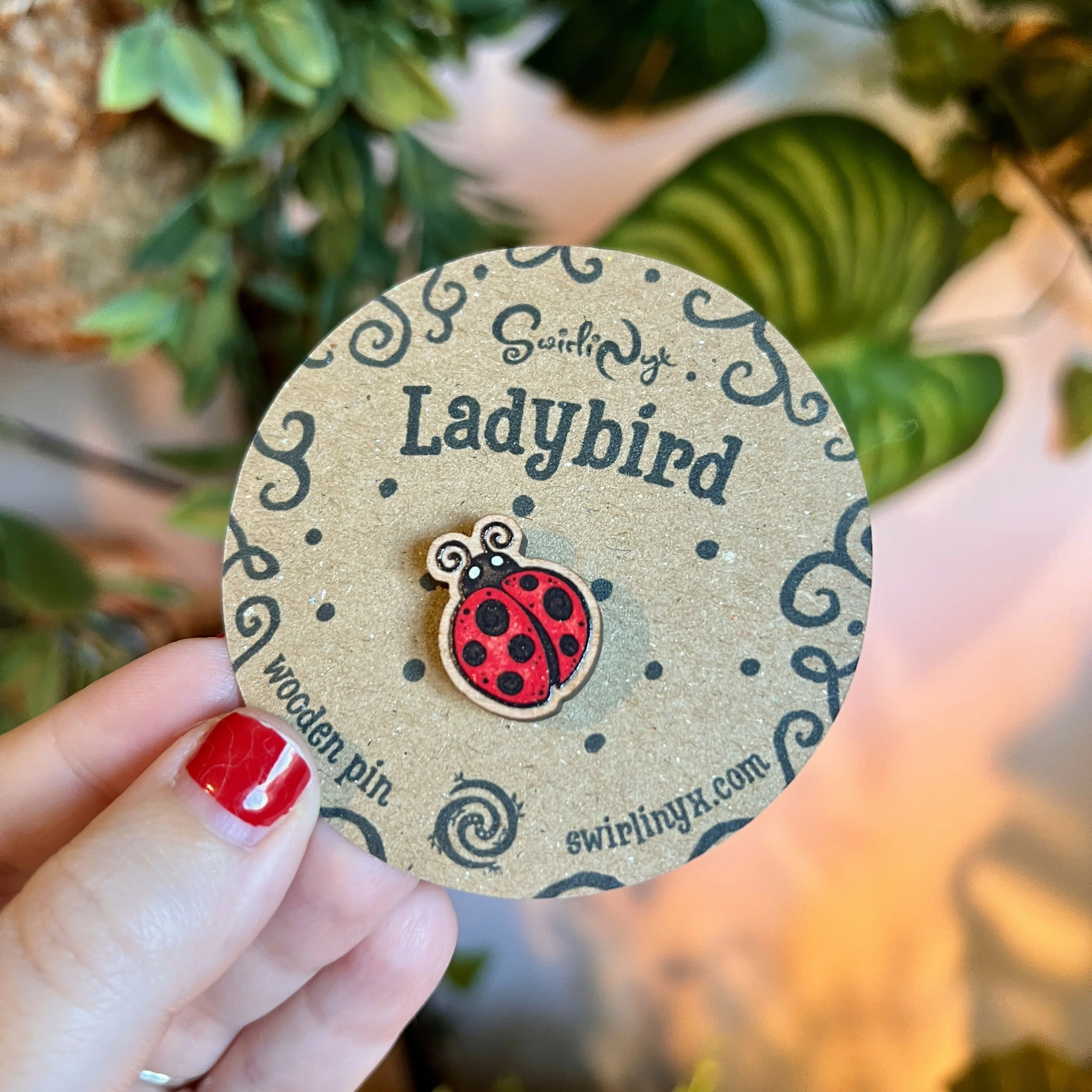 Mini Ladybird Wooden Pin - Image 3