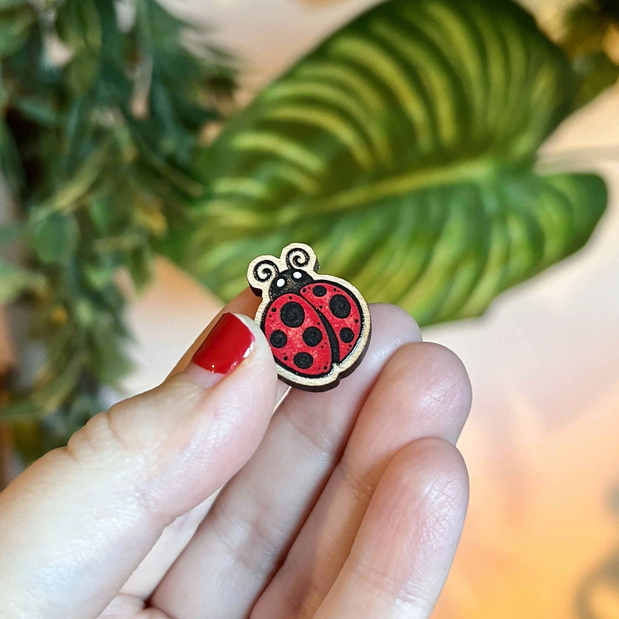 Mini Ladybird Wooden Pin - Image 5