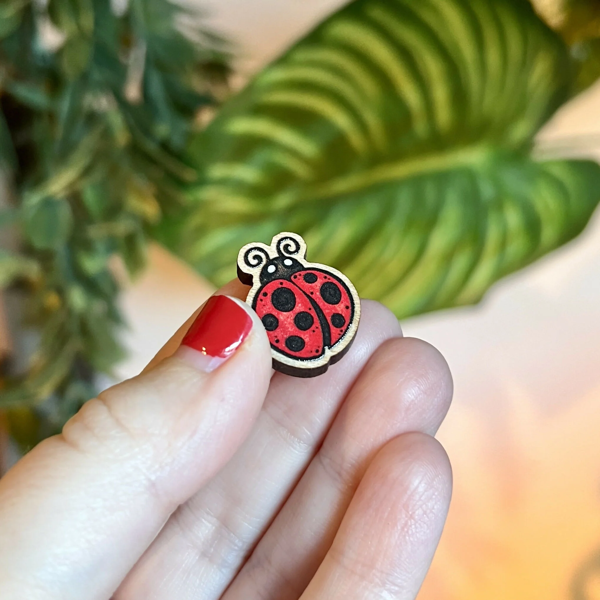 Mini Ladybird Wooden Pin - Image 6