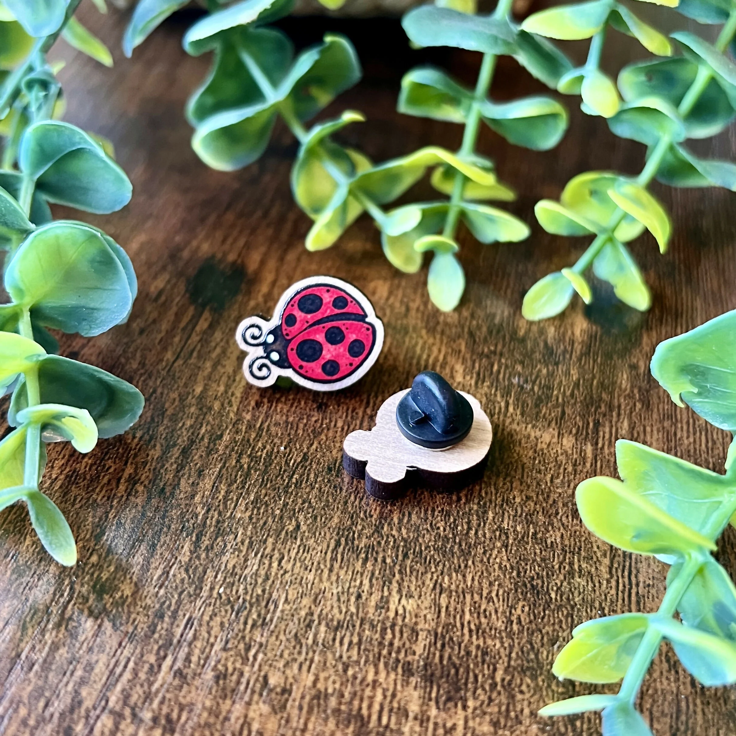 Mini Ladybird Wooden Pin - Image 8