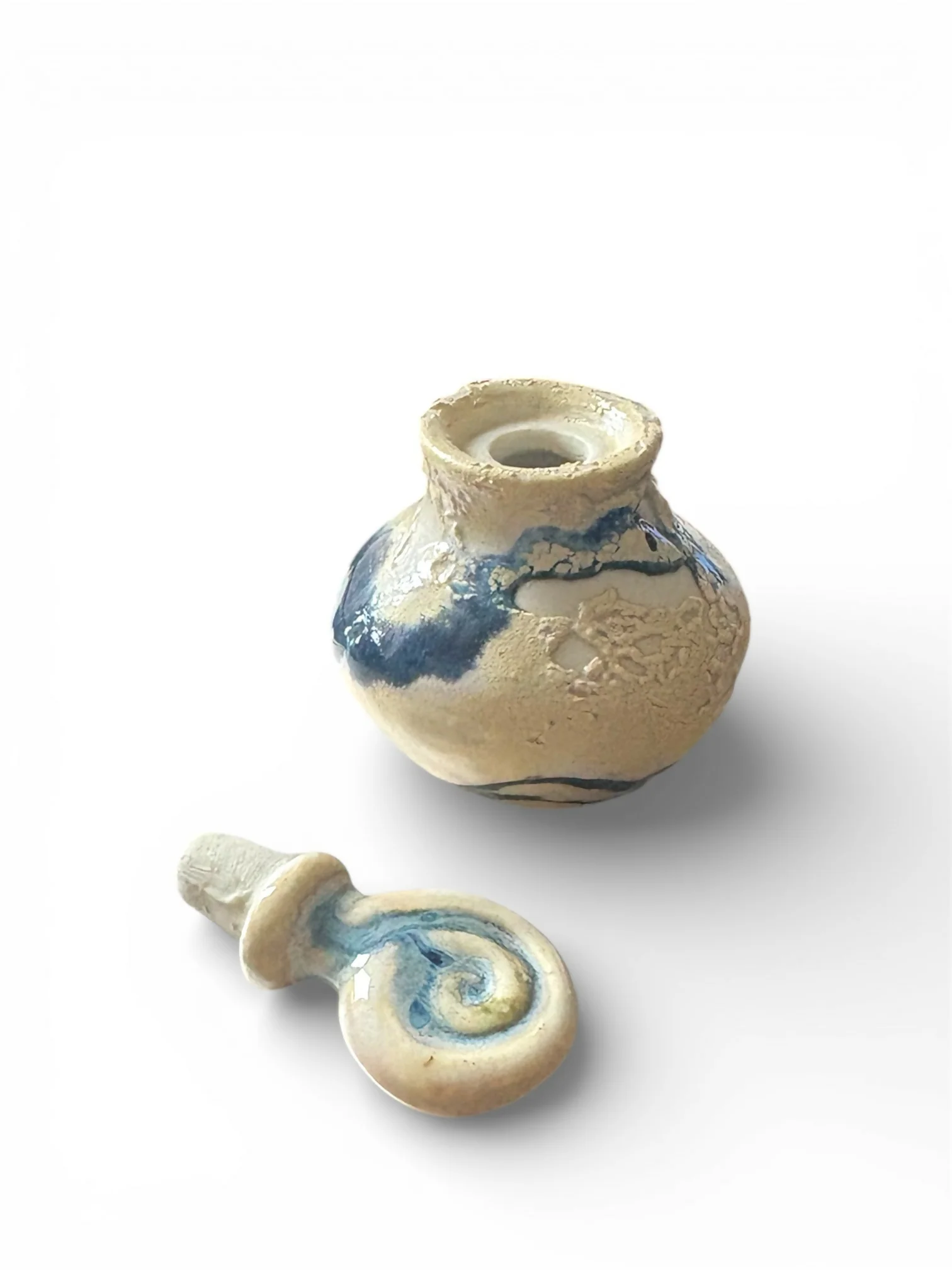 Mini Weathered Porcelain Bottle - Image 2