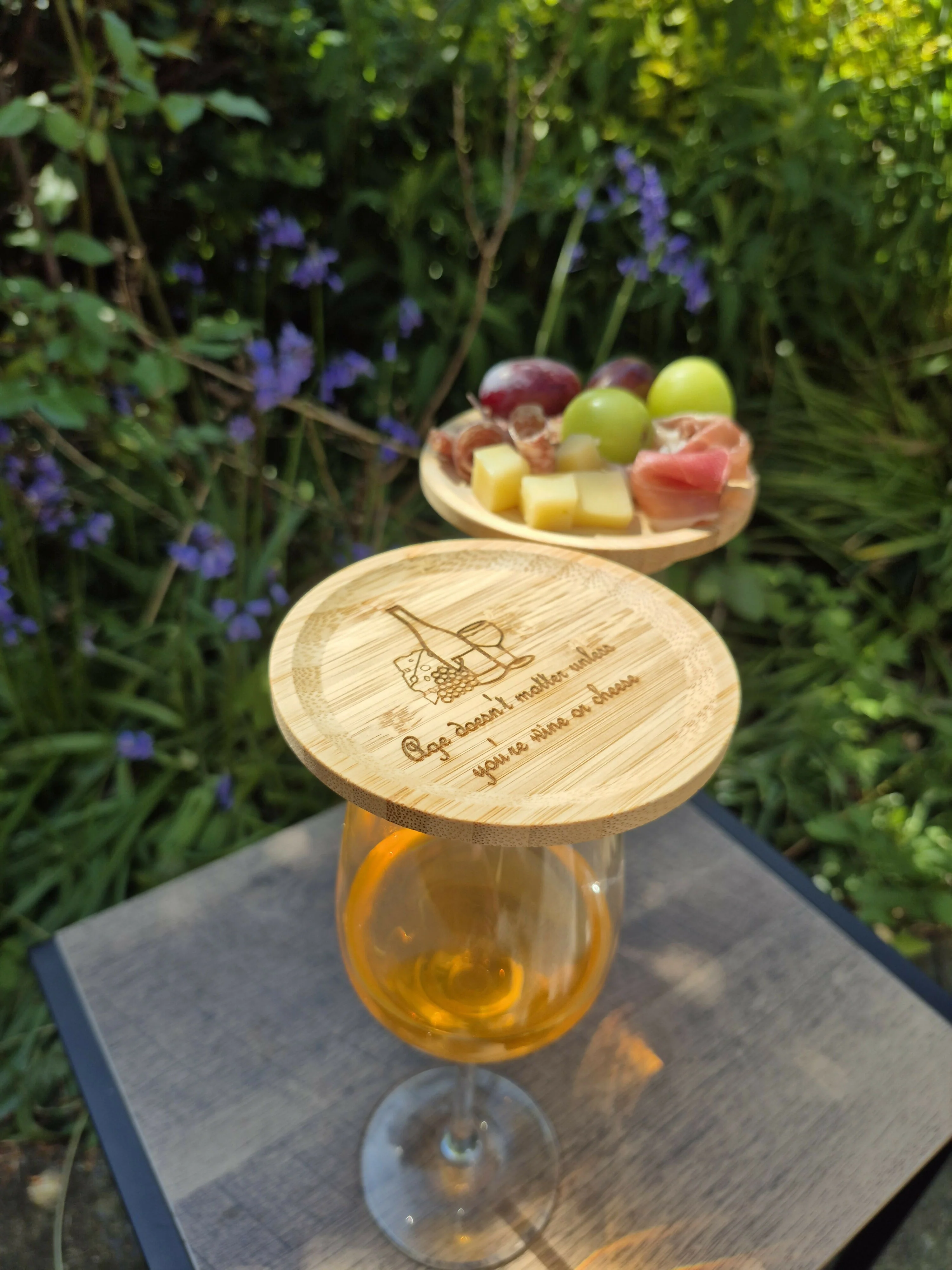 Mini Wine Glass Charcuterie Board – Portable Snack Topper - Age & Wine - Image 2