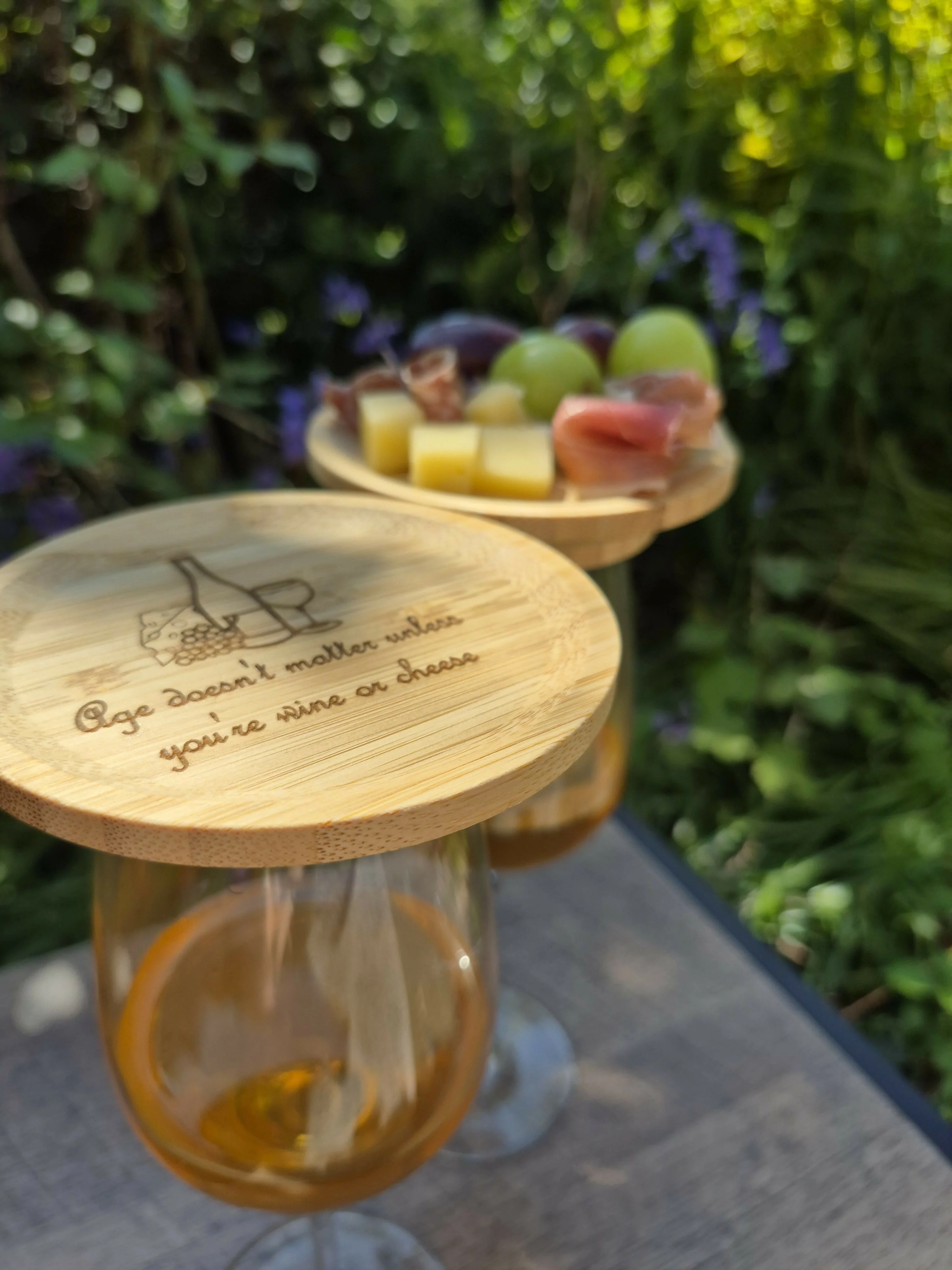Mini Wine Glass Charcuterie Board – Portable Snack Topper - Age & Wine - Image 3
