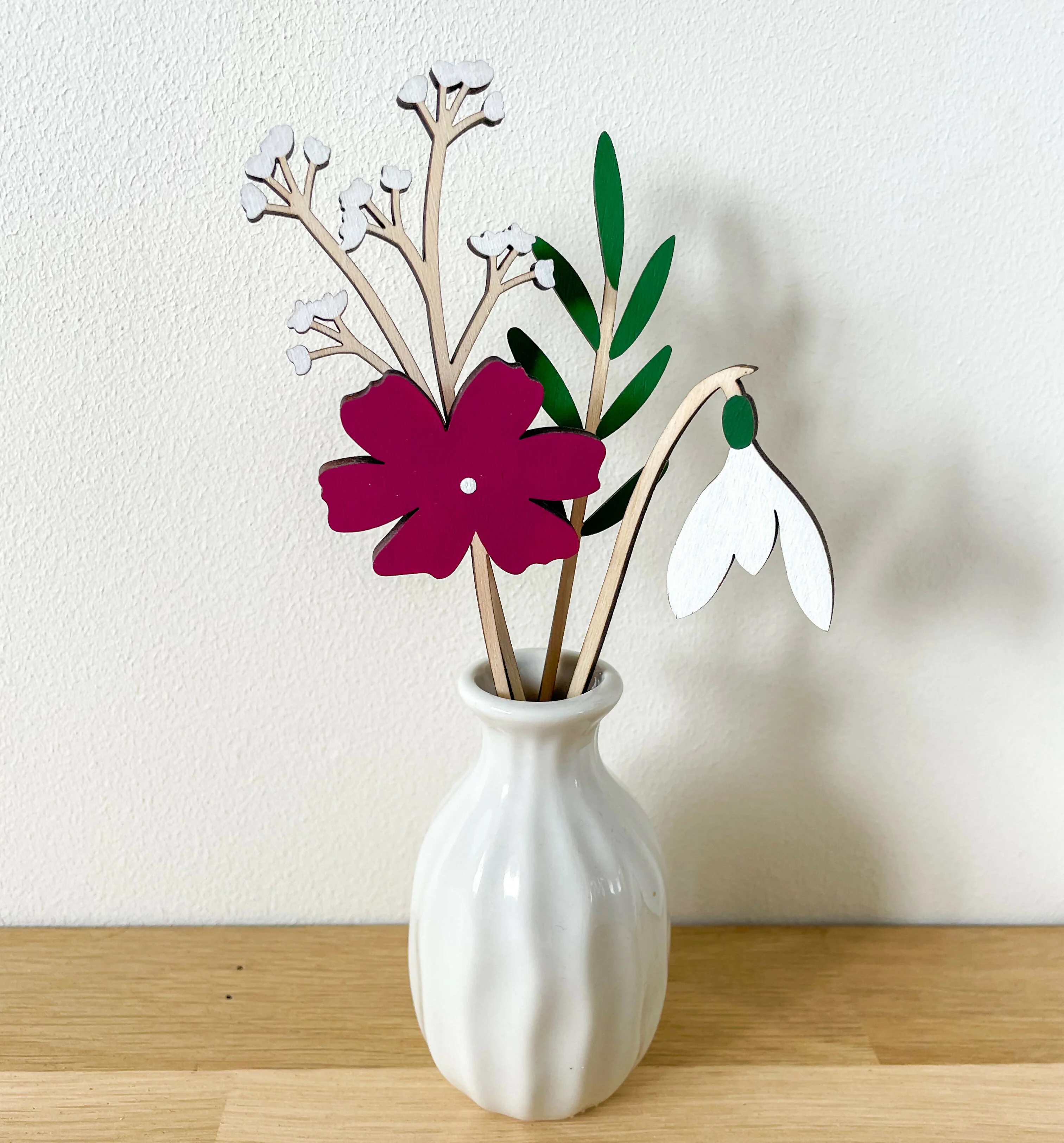 Mini Wooden Snowdrop Flower - Image 2