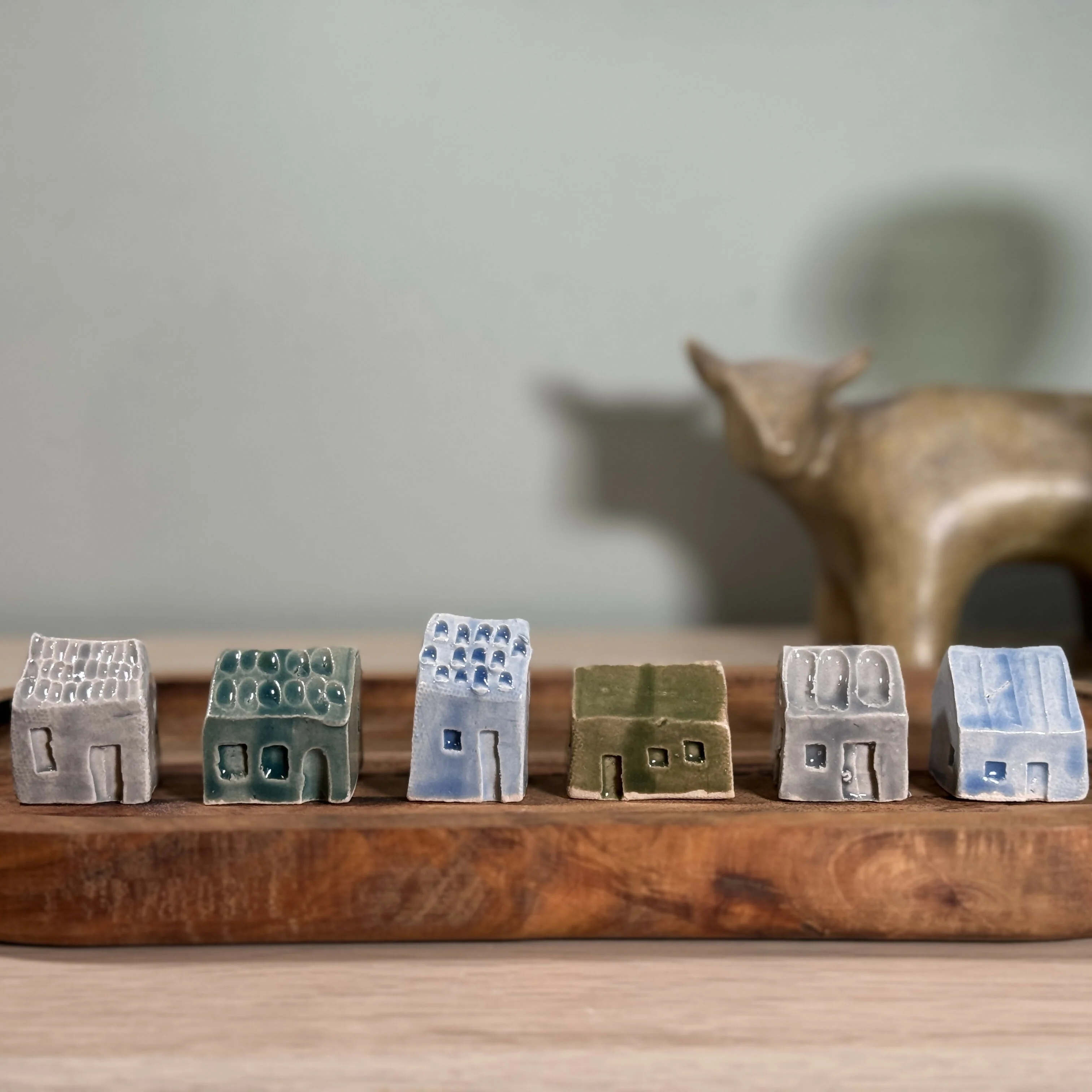 Miniature Ceramic Houses, Handmade from Stoneware Clay - Image 2