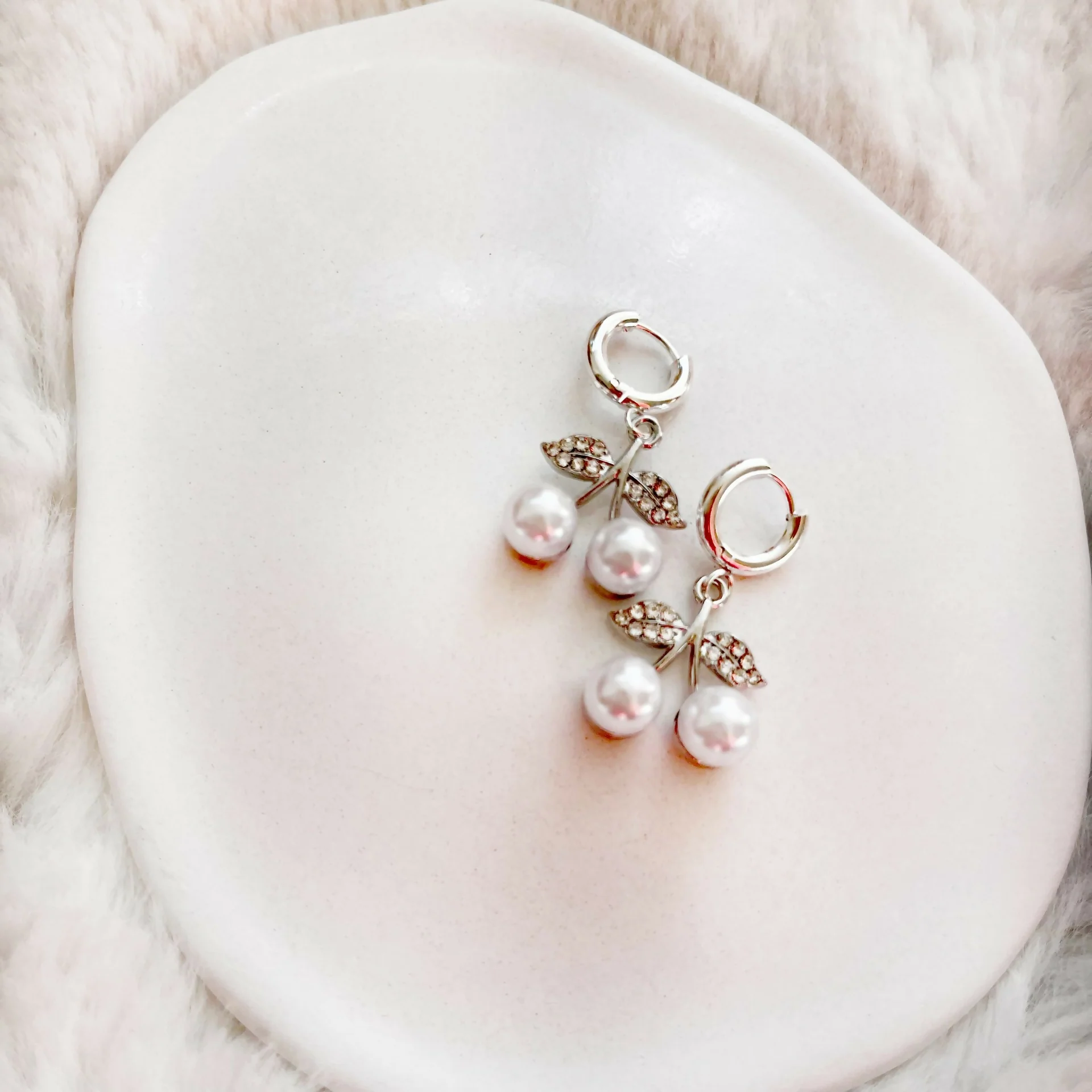 Mon Cheri Cherry Hoop Earrings - Image 3
