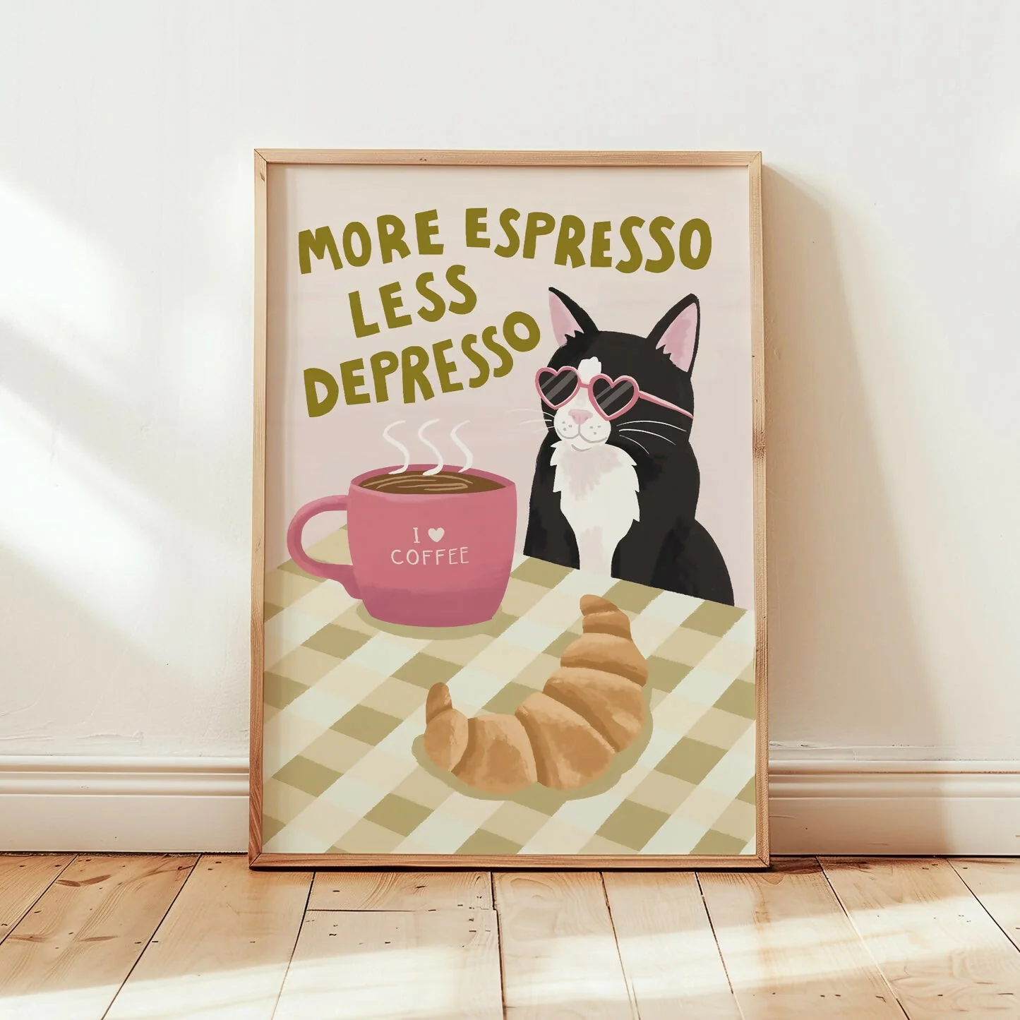 More Espresso Less Depresso Cat Print - Image 3