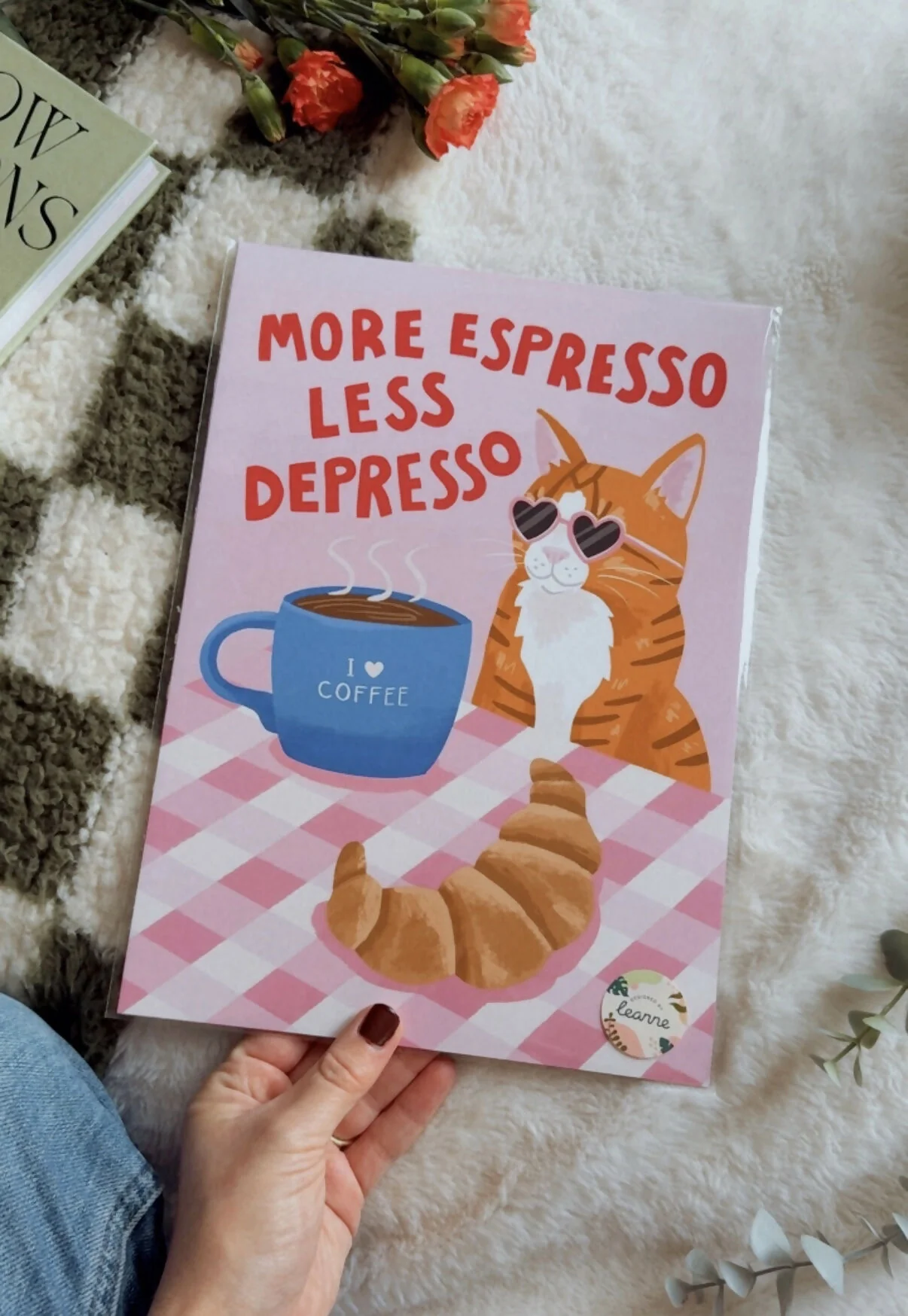 More Espresso Less Depresso Cat Print - Image 4