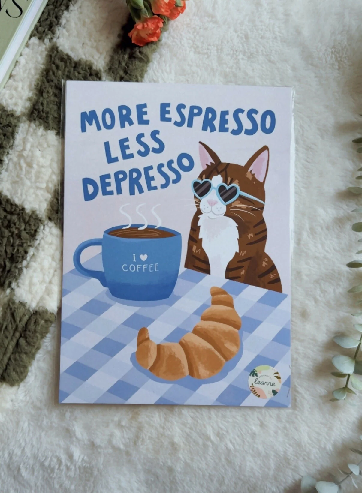 More Espresso Less Depresso Cat Print - Image 6